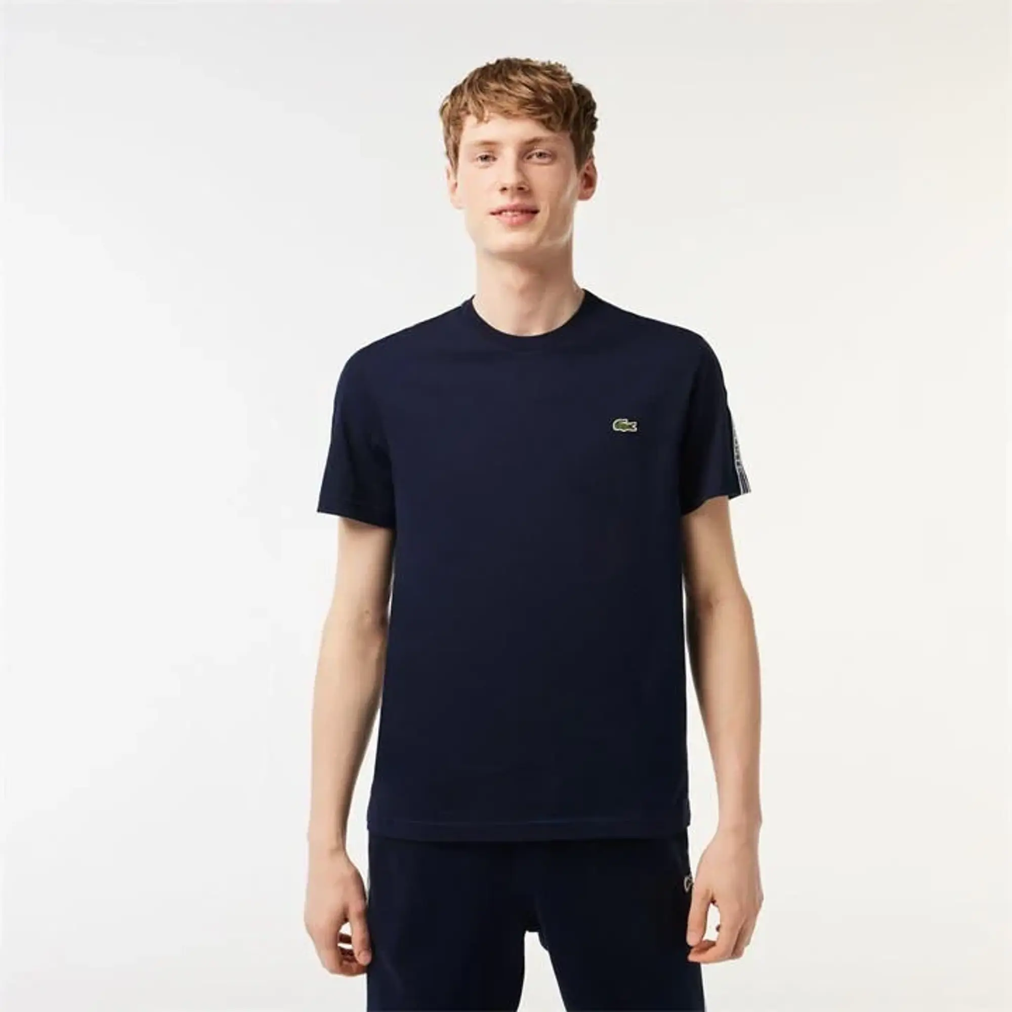 Men’s Lacoste Regular Fit Logo Stripe T-shirt - Midnight Blue