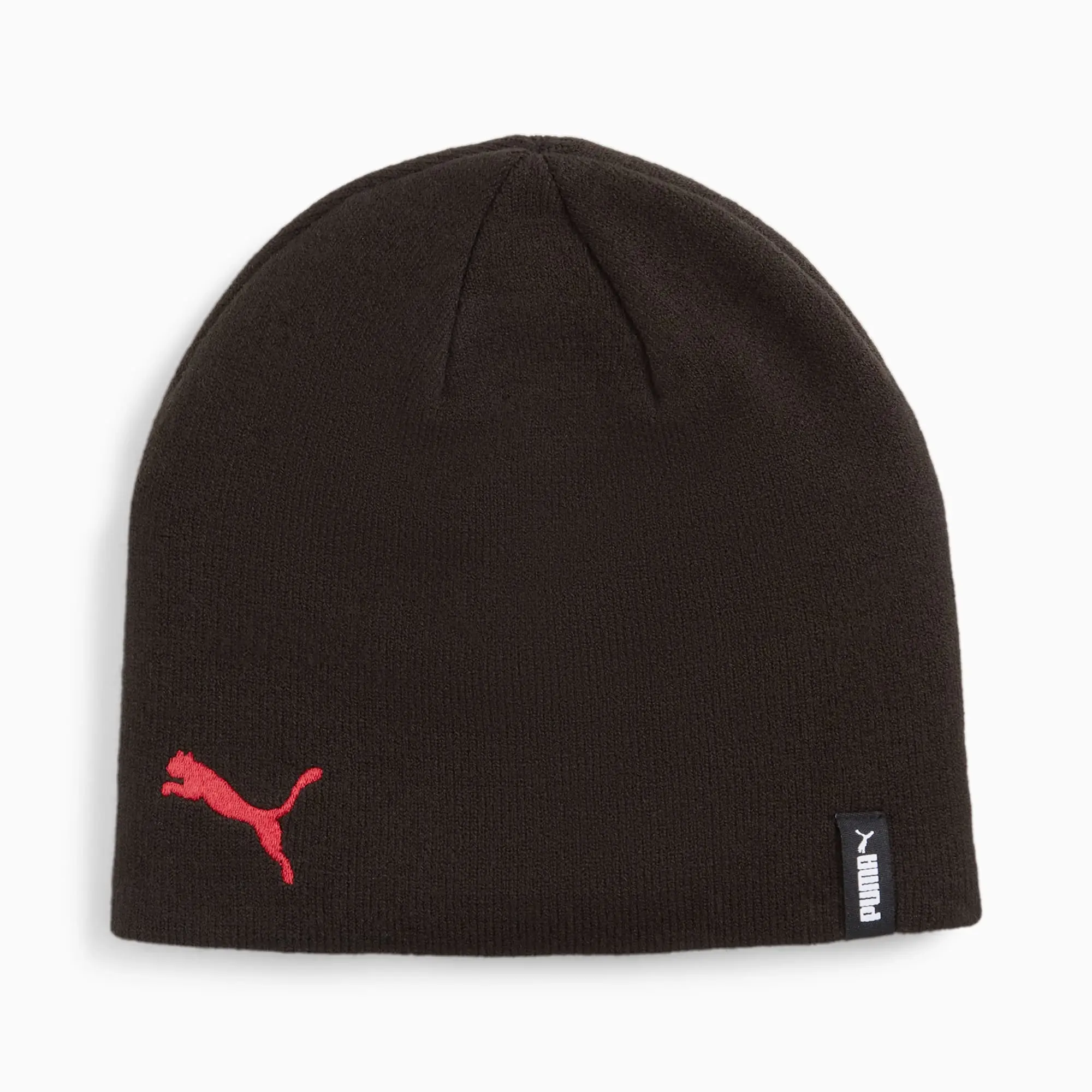 PUMA AC Milan Cuffless Beanie Hat, Black/Gold