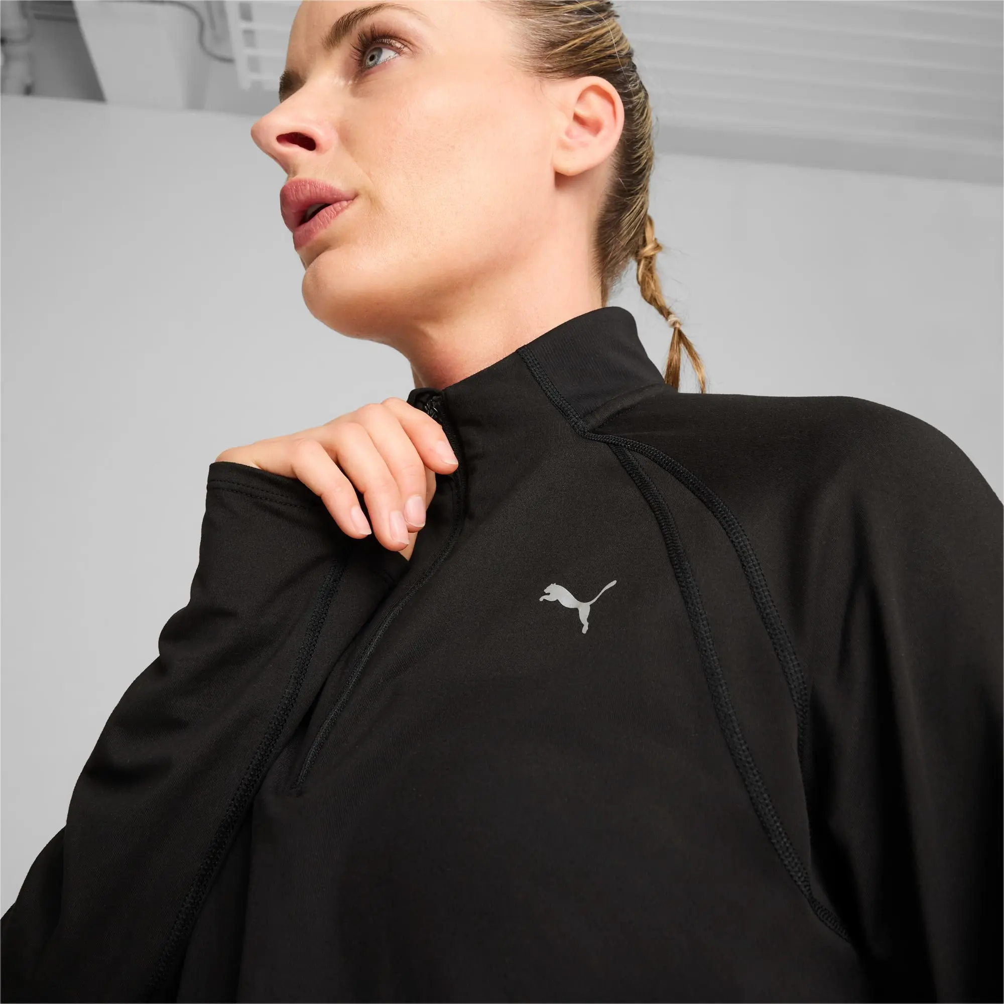 PUMA Run Cloudspun Quarter-Zip Top Women, Black