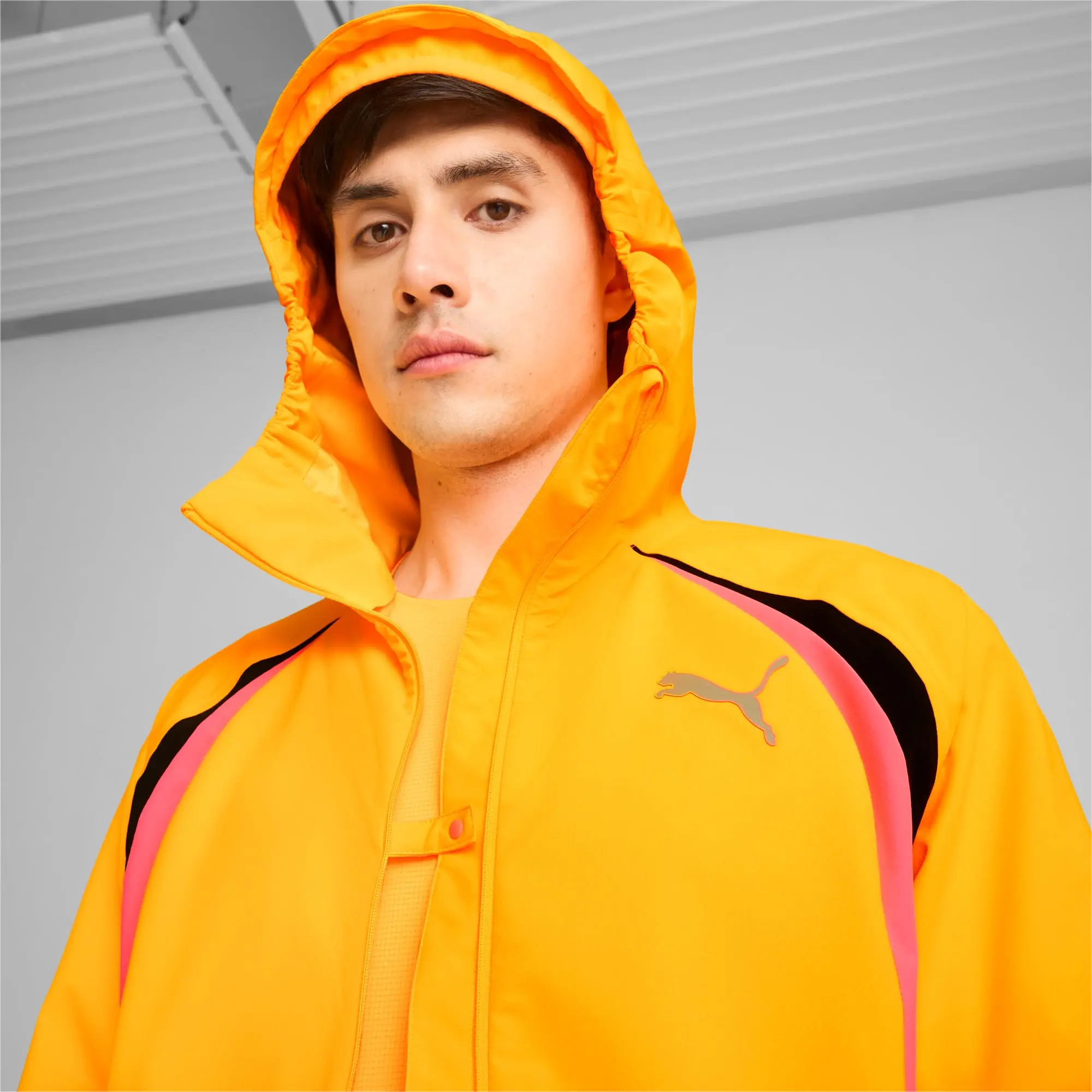 Puma RUN Mens Rain Jacket - Orange