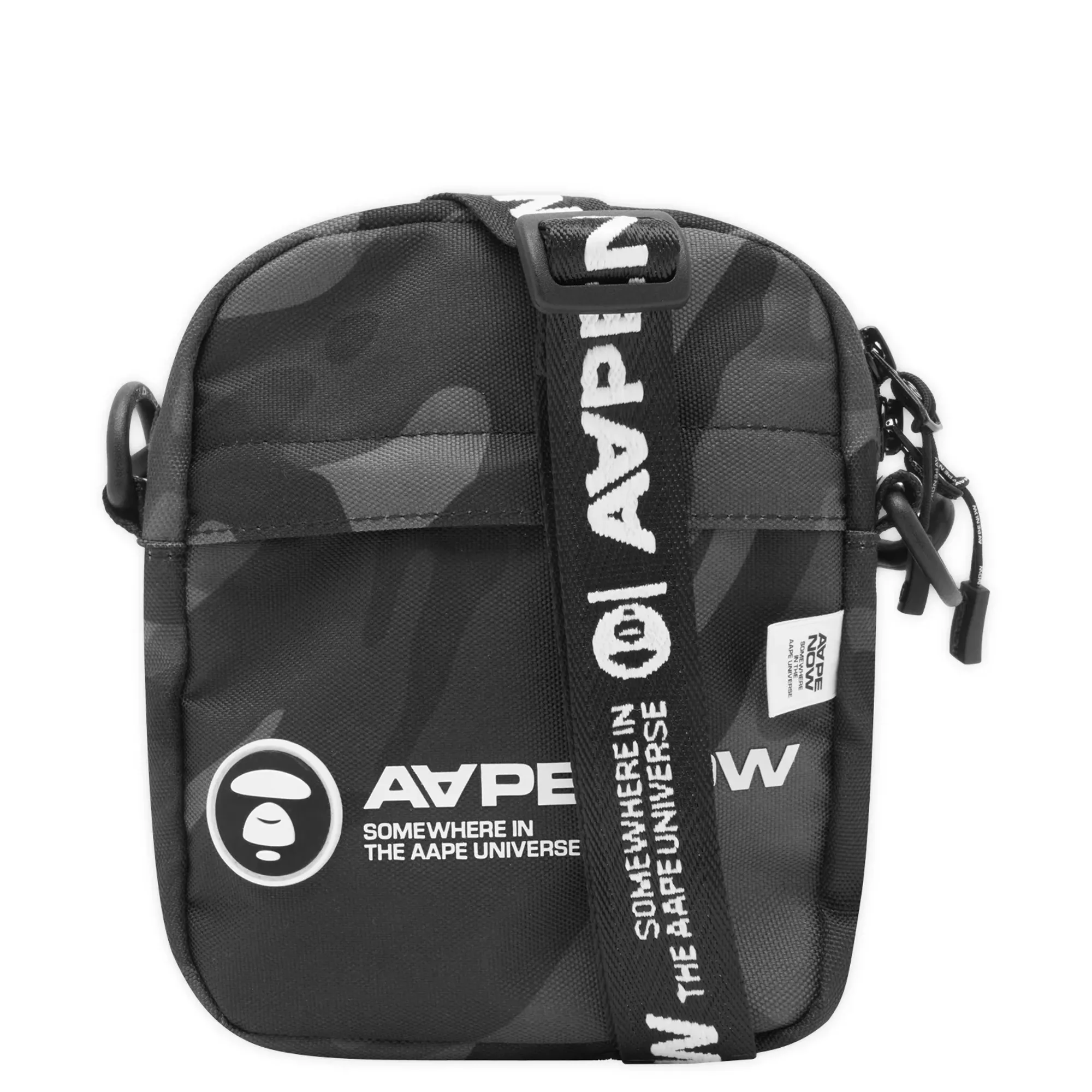 A Bathing Ape AAPE Nylon Small Messenger Bag Black 