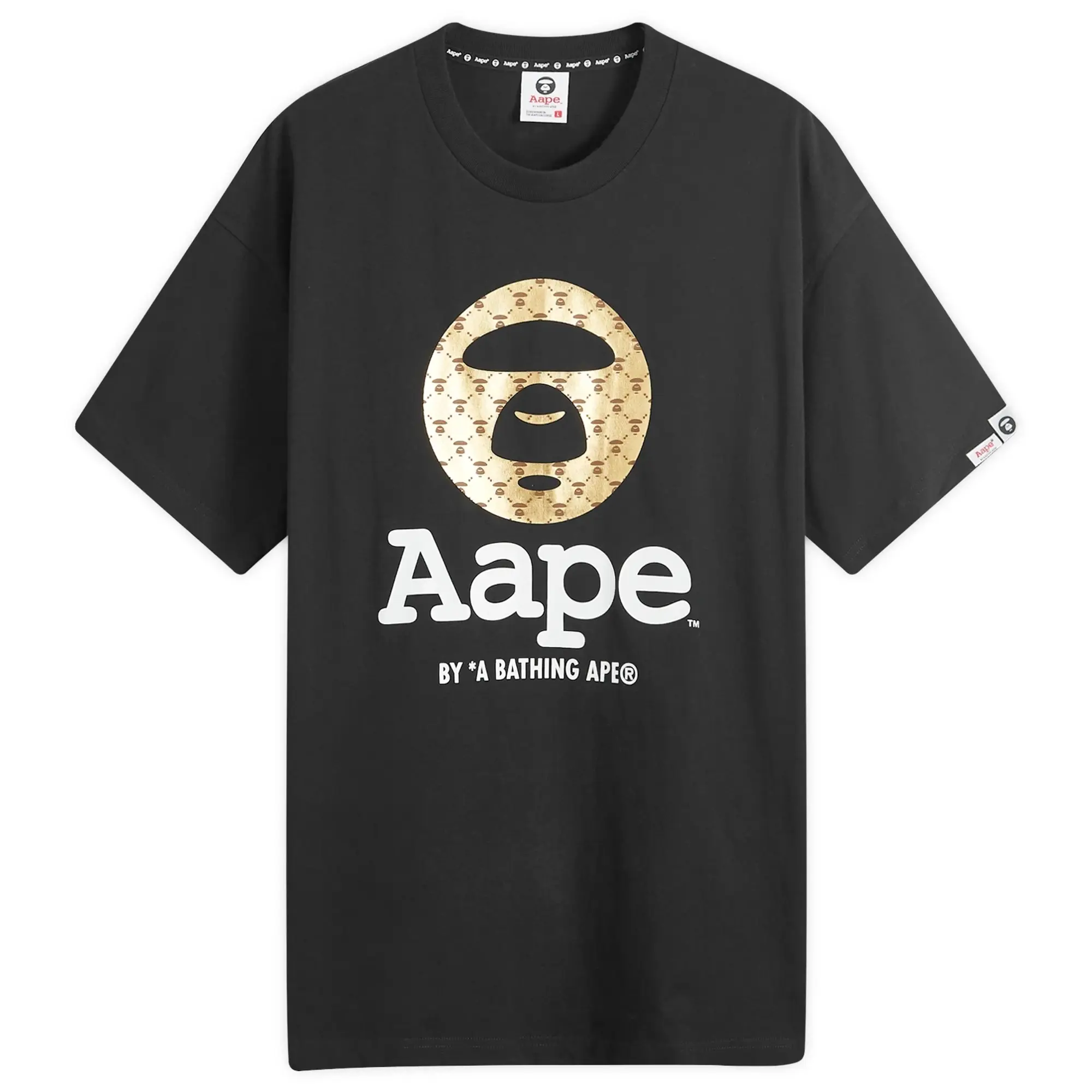 A Bathing Ape AAPE Monogram Moonface T-Shirt Black