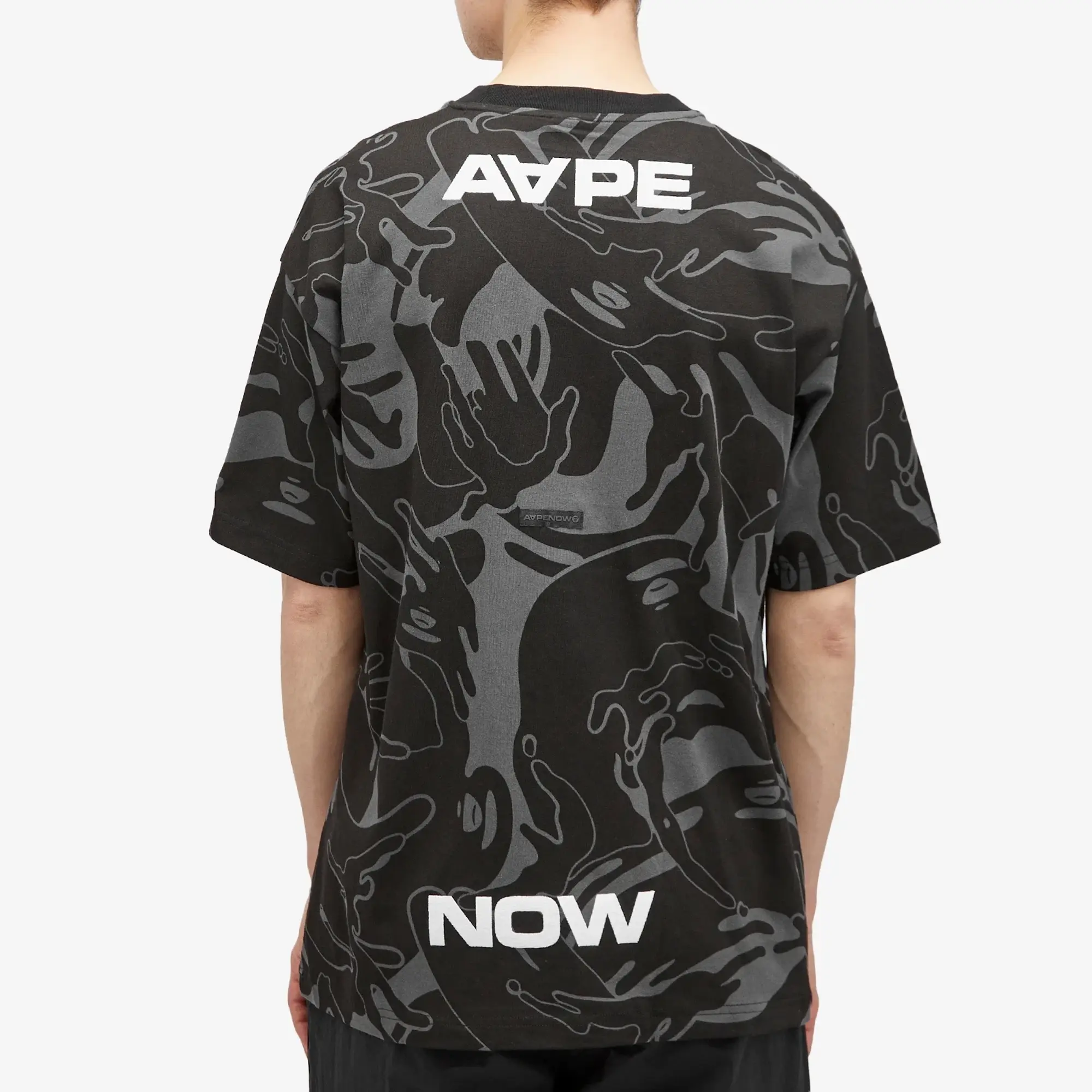 A Bathing Ape AAPE Tonal Camo Crew Neck T-Shirt Black