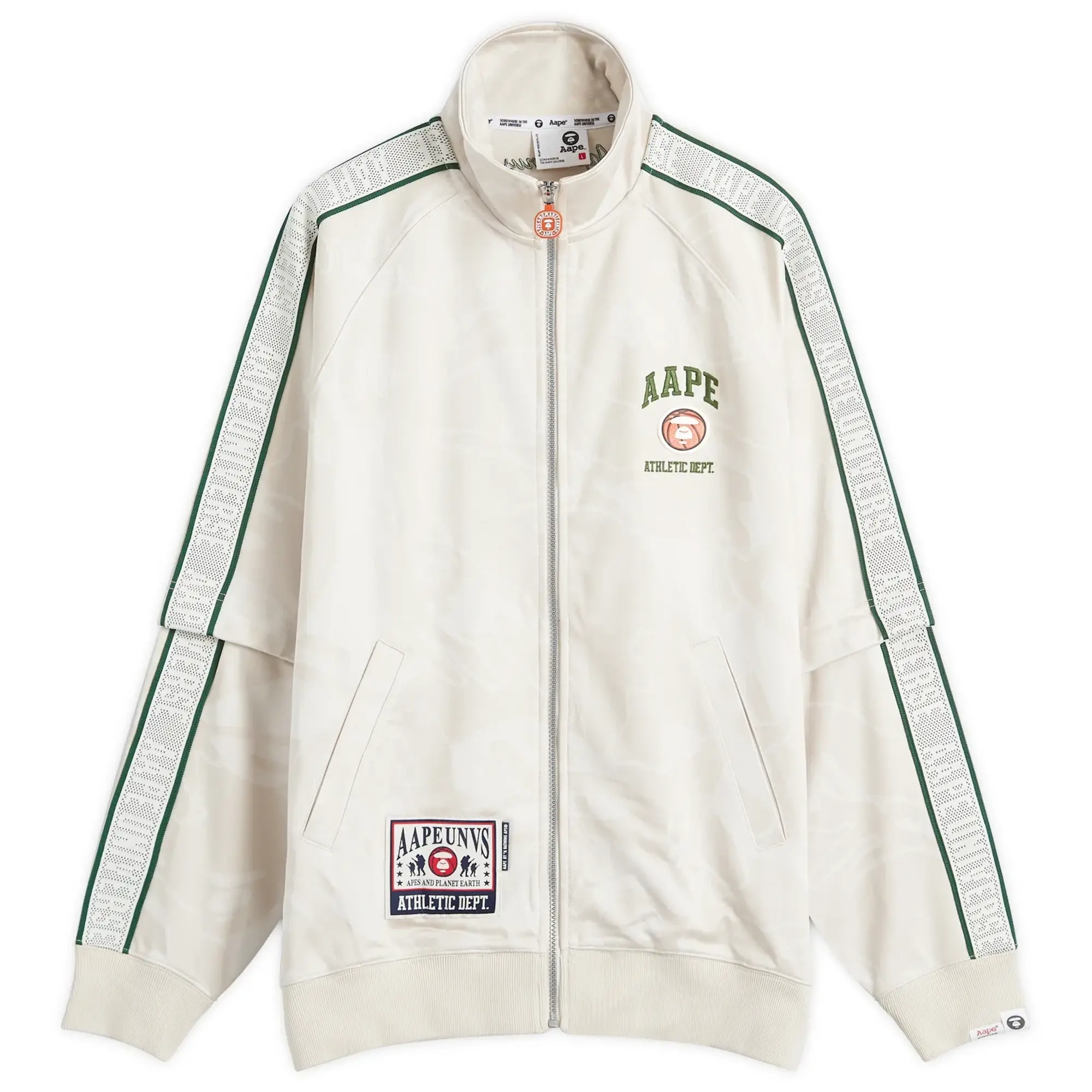 A Bathing Ape AAPE Pop Sleeve Sweatshirt Light Ivory