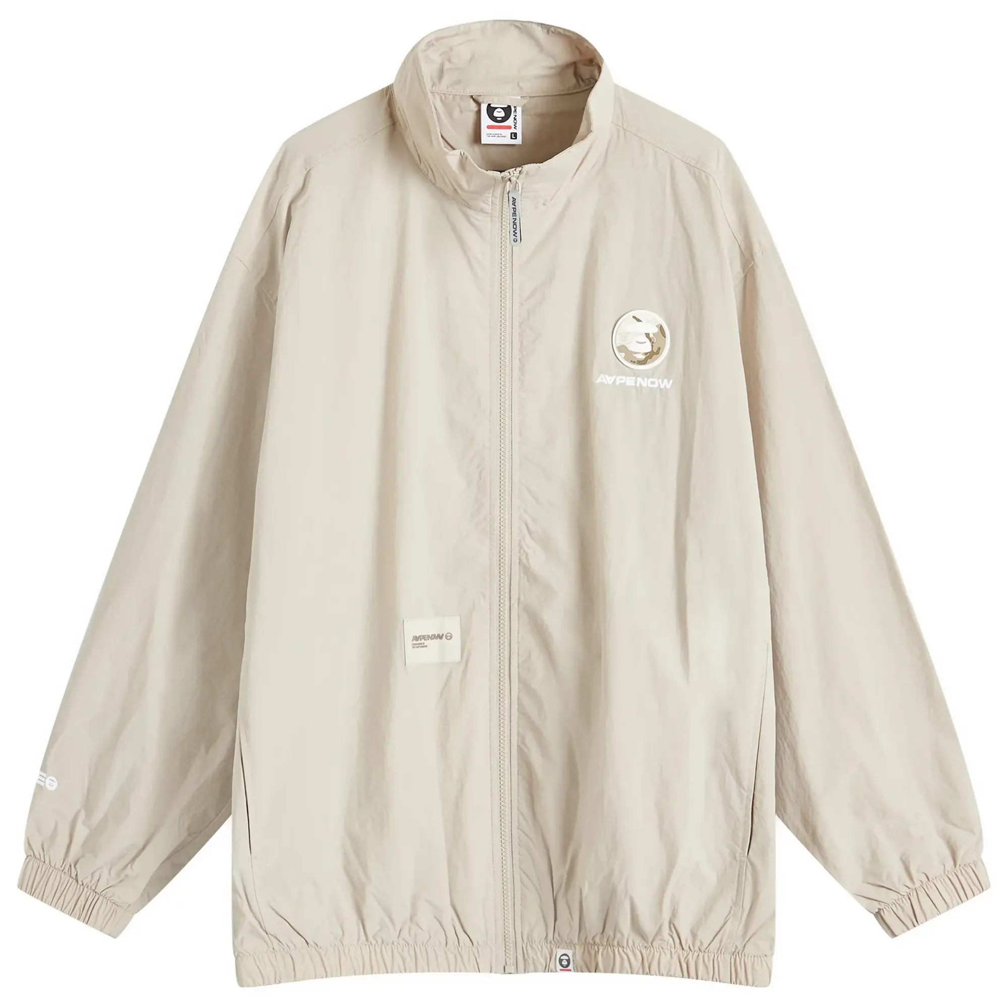 A Bathing Ape AAPE Nylon Track Jacket Beige