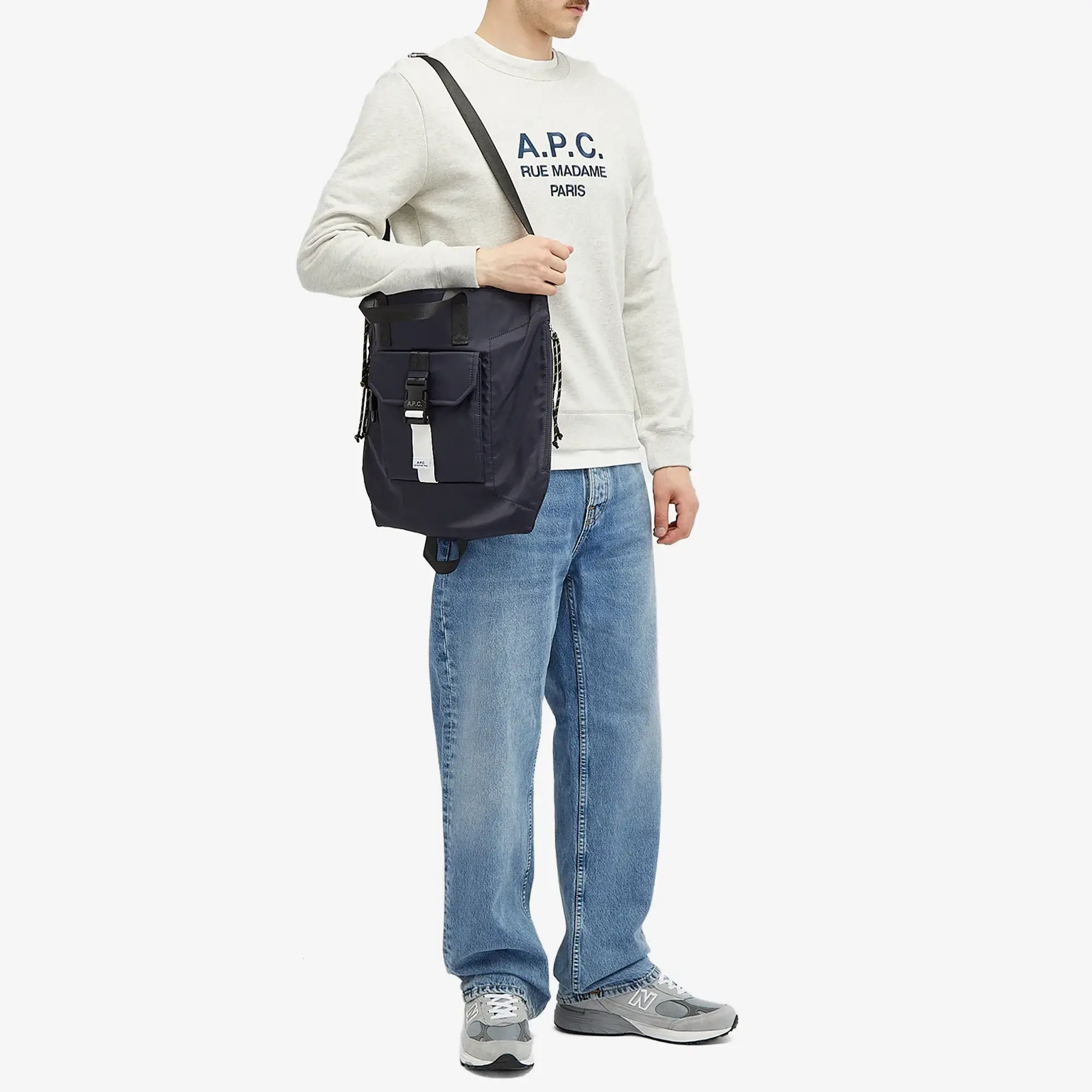 A.P.C. Men's Trek 2 Way Tote Bag Dark Navy
