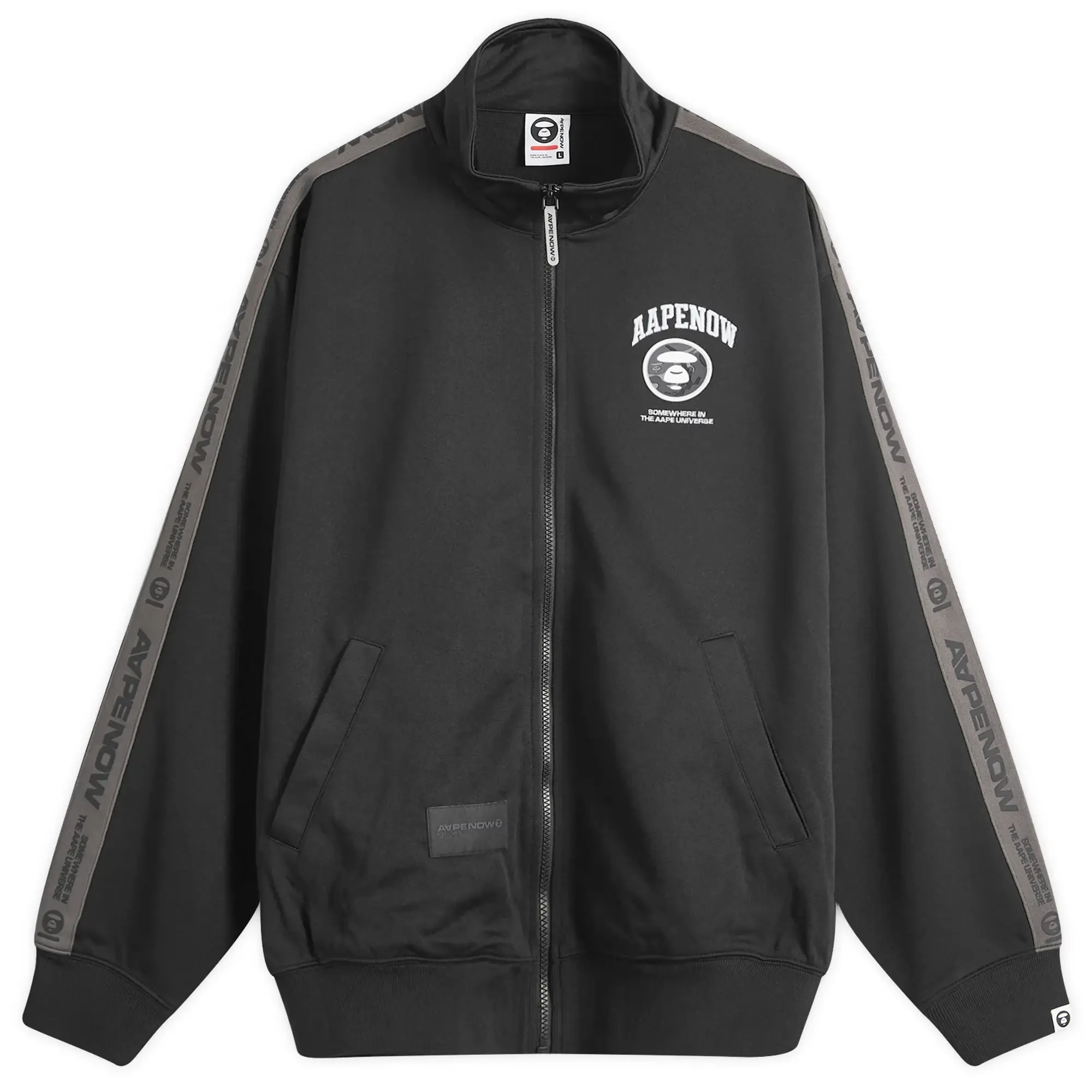 A Bathing Ape AAPE Zipped Jersey Track Jacket Black