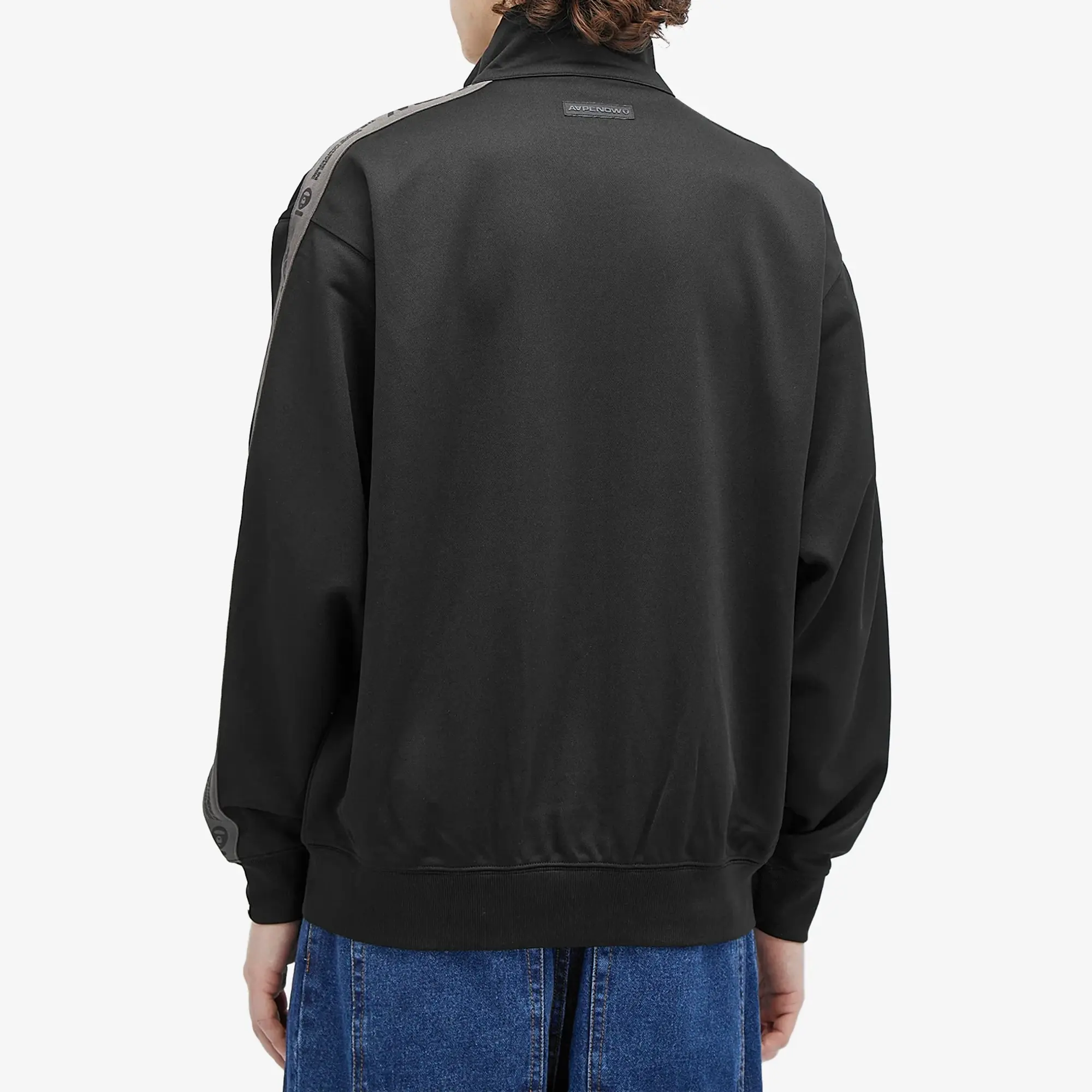 A Bathing Ape AAPE Zipped Jersey Track Jacket Black