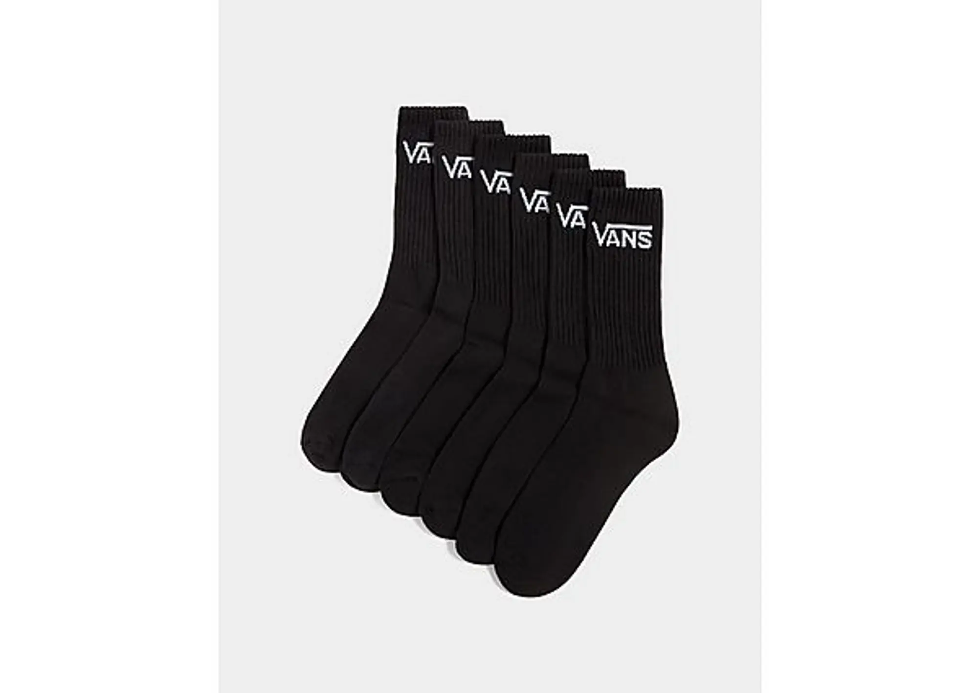 Vans 6 Pack Classic Crew Socks - Black