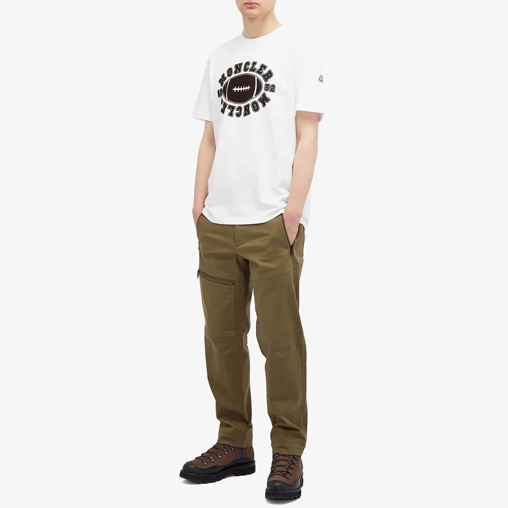 Moncler Men's 1952 Football T-Shirt White