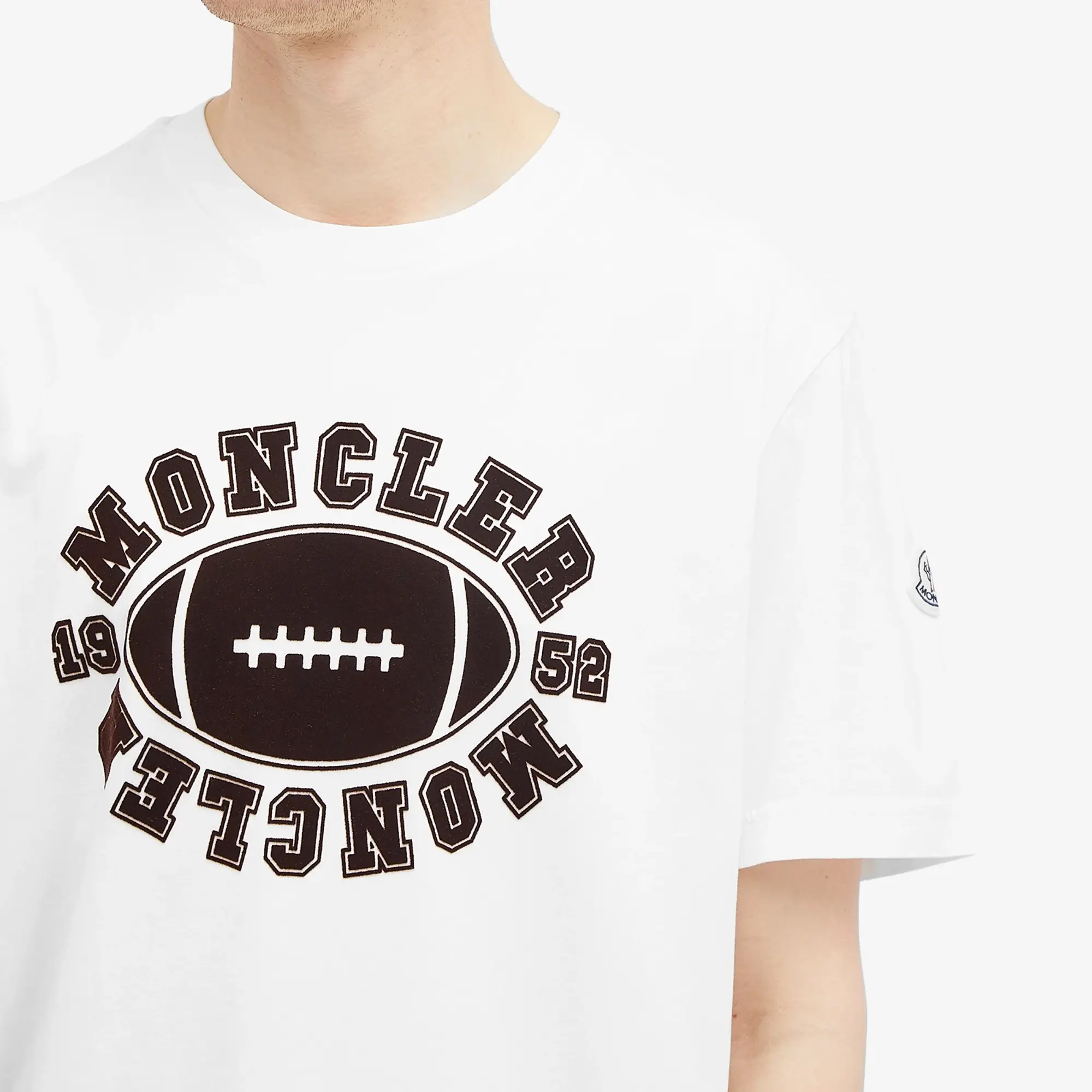 Moncler Men's 1952 Football T-Shirt White