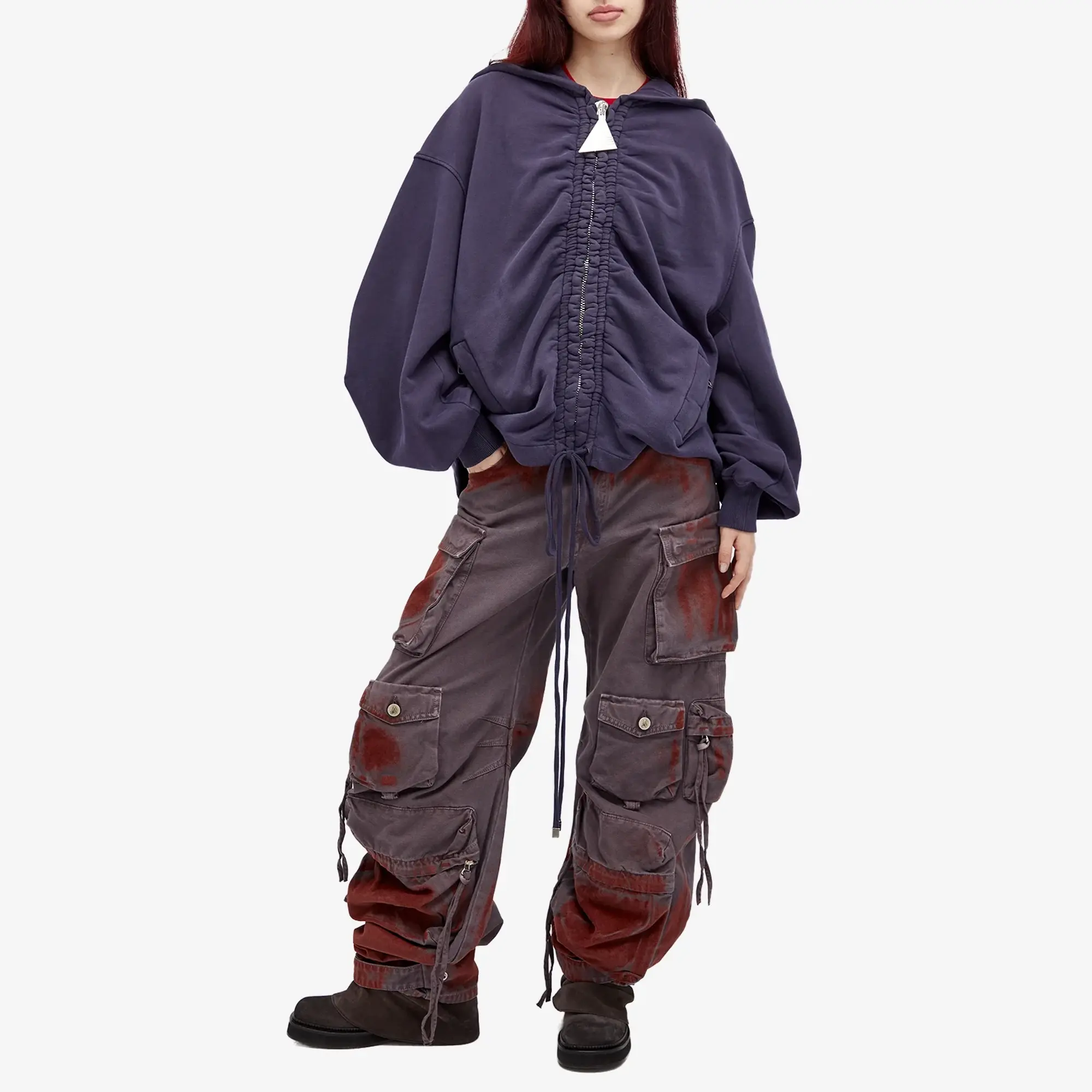 The Attico Women's Hoodie Purple Faded