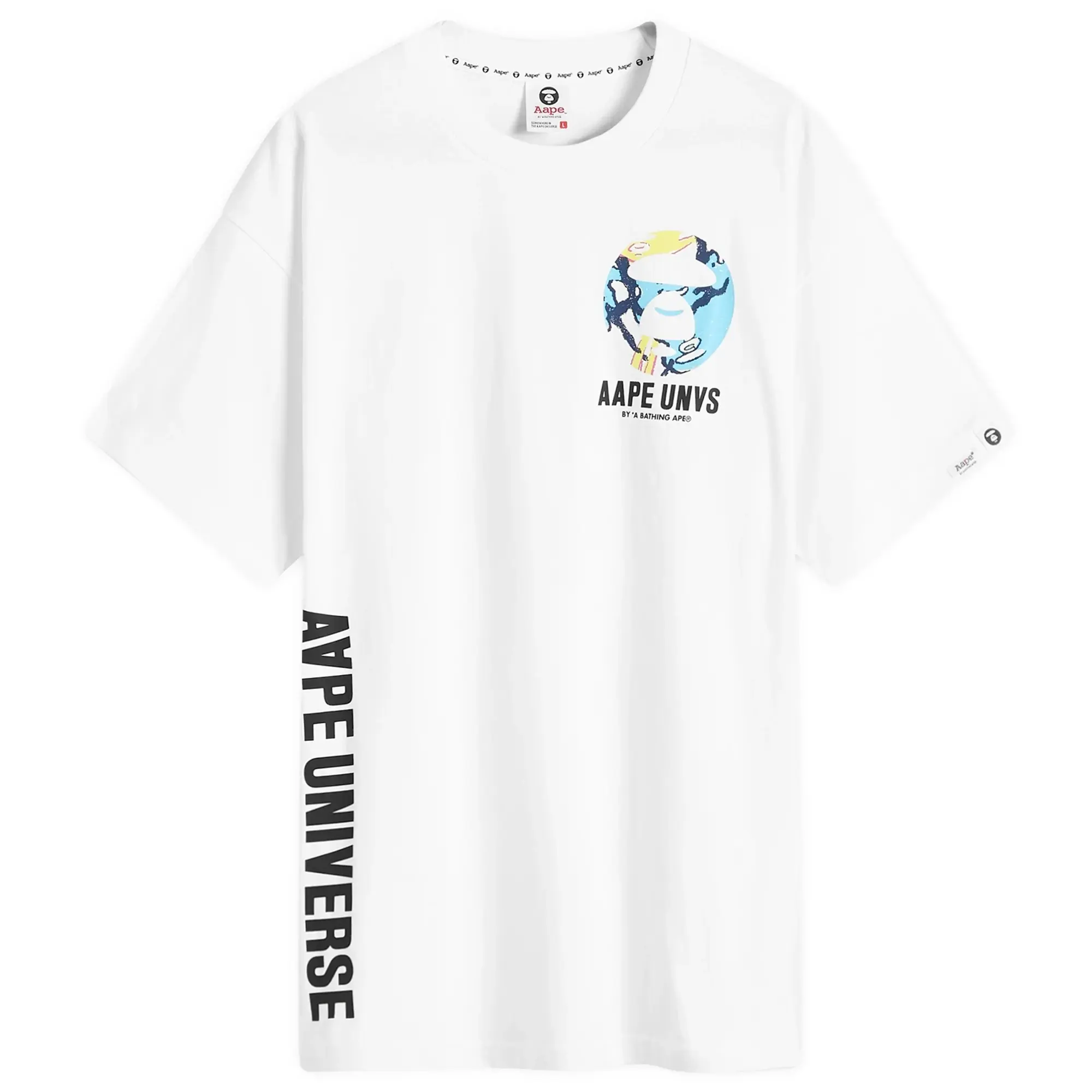 A Bathing Ape AAPE Graffiti Back Stamp T-Shirt White