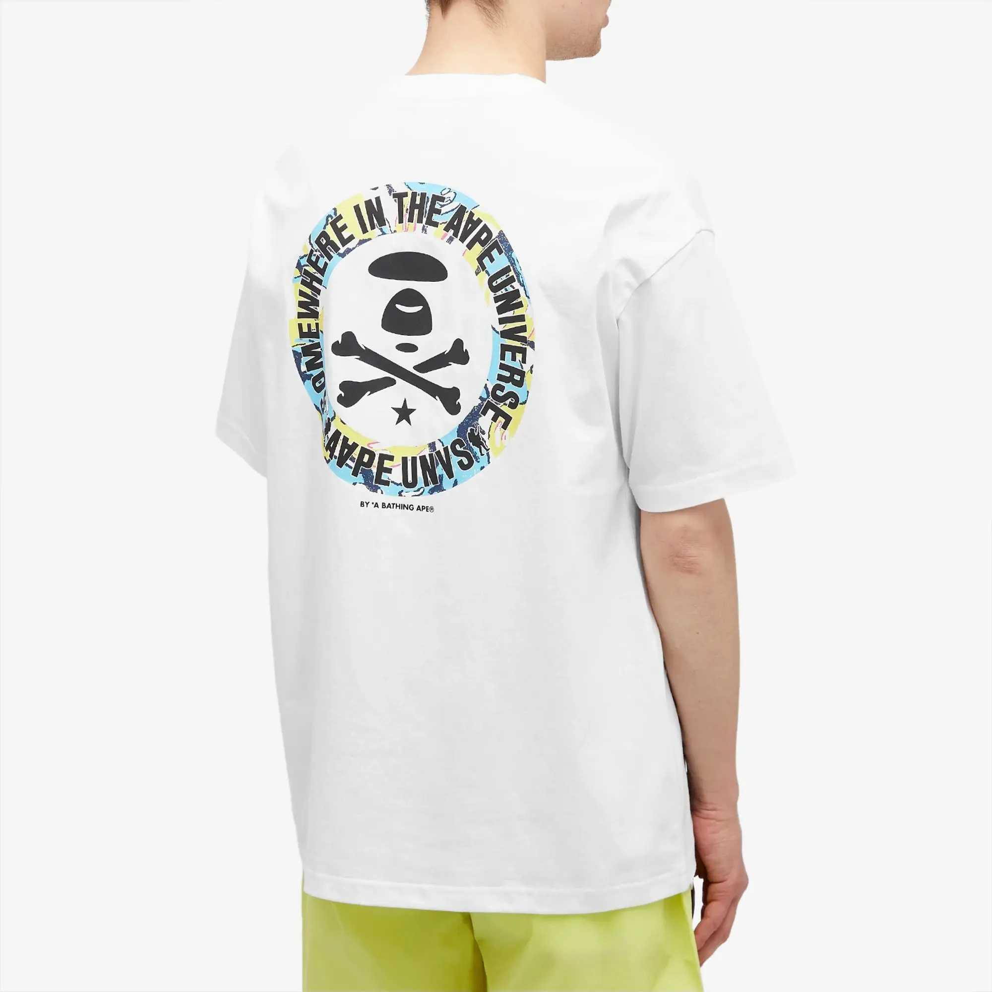 A Bathing Ape AAPE Graffiti Back Stamp T-Shirt White