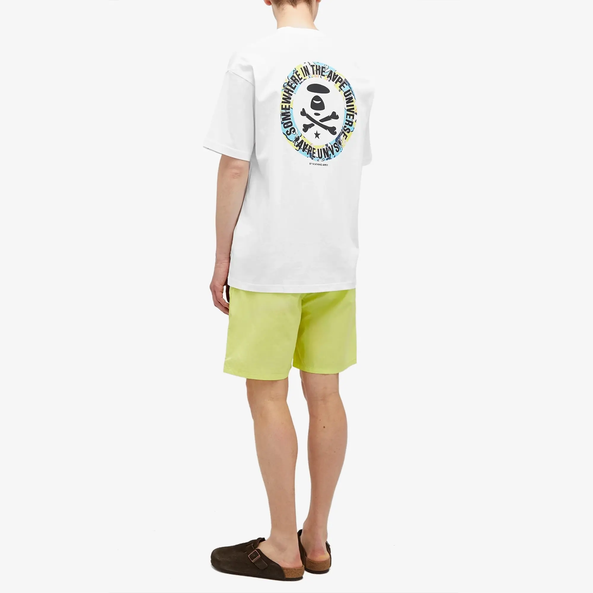 A Bathing Ape AAPE Graffiti Back Stamp T-Shirt White