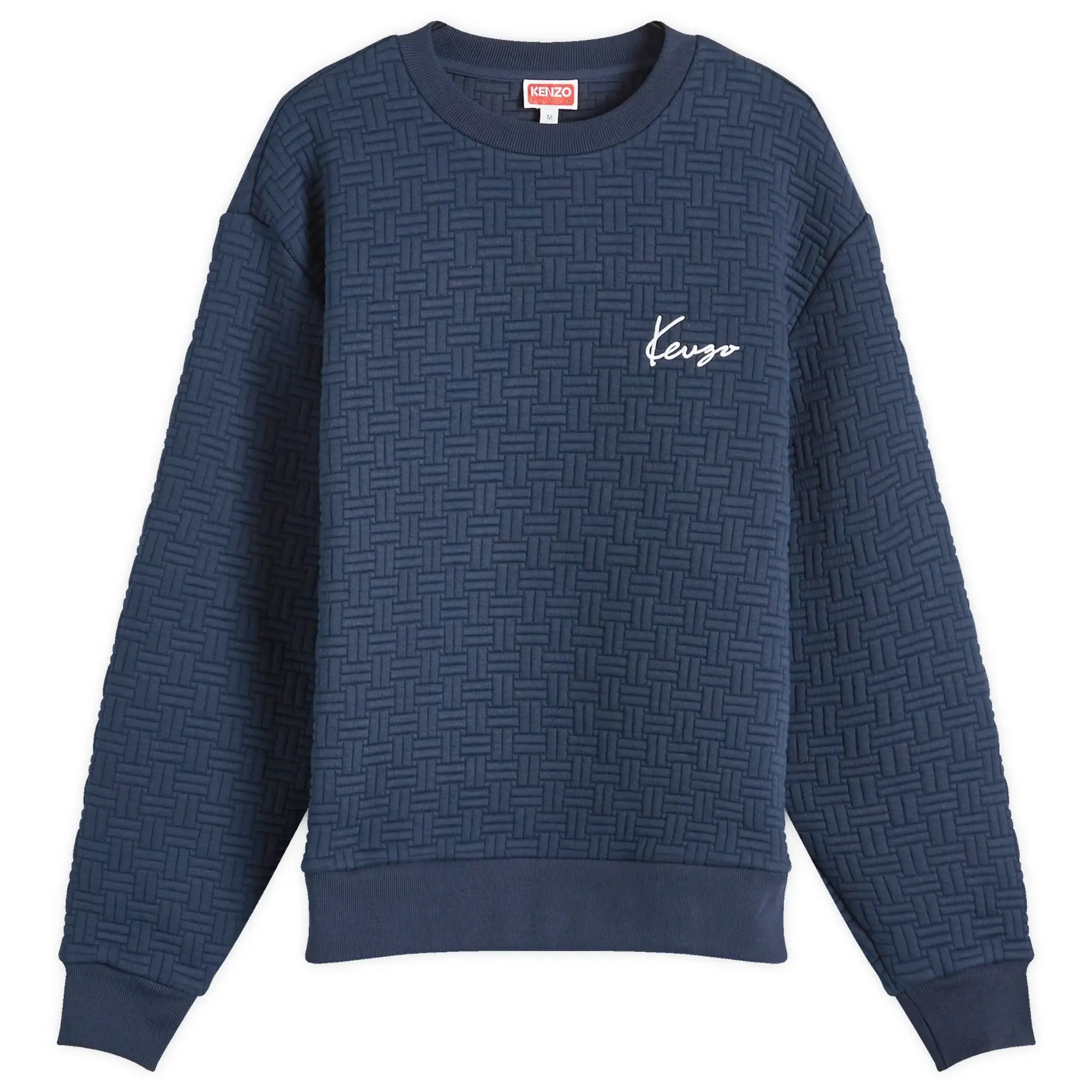 Kenzo Weave Classic Sweatshirt Men Sweatshirts Blue