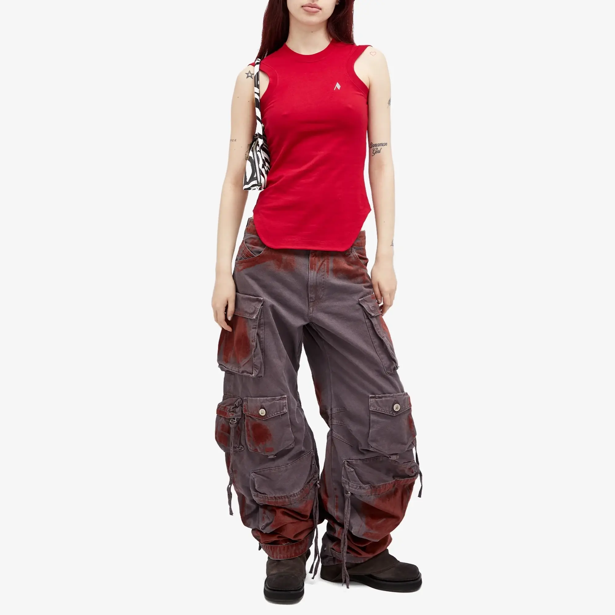 The Attico Women's Cargo Pants Burgundy/Purple