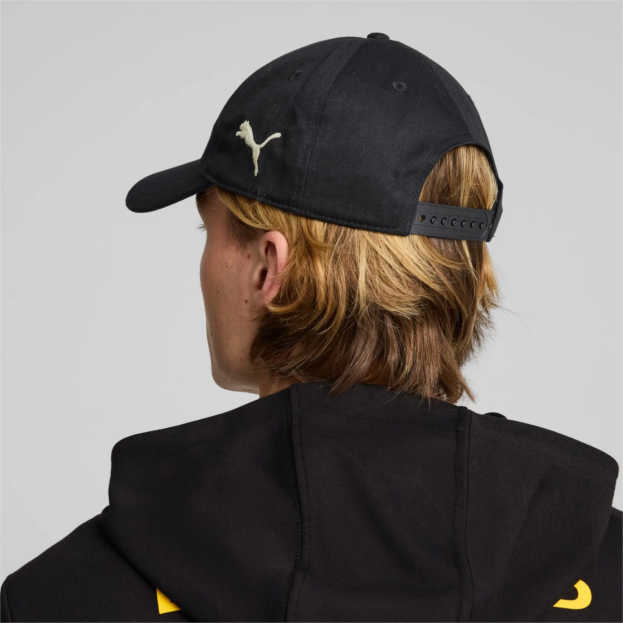 PUMA Borussia Dortmund Team Cap, Black/Faster Yellow