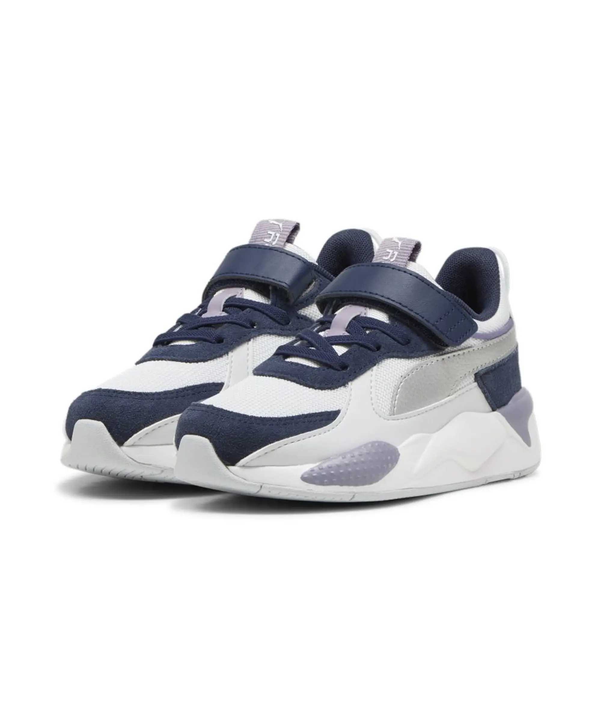 Puma Girls RS X Metallic Alternative Closure Sneakers Grey 391985 07 FOOTY.COM