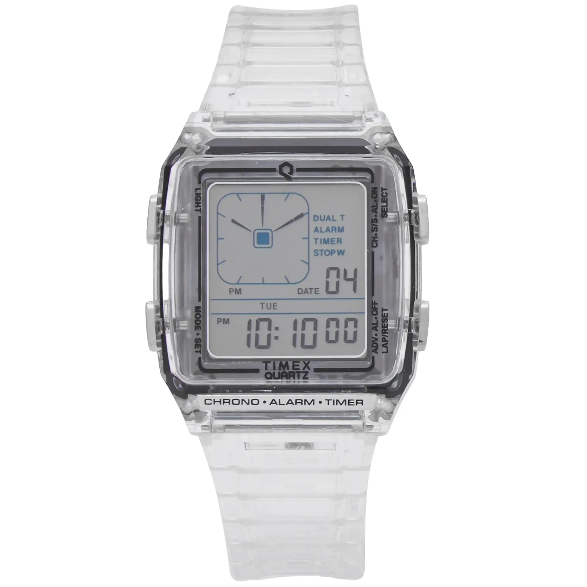 Timex Q LCA Transparent 35mm Watch Clear