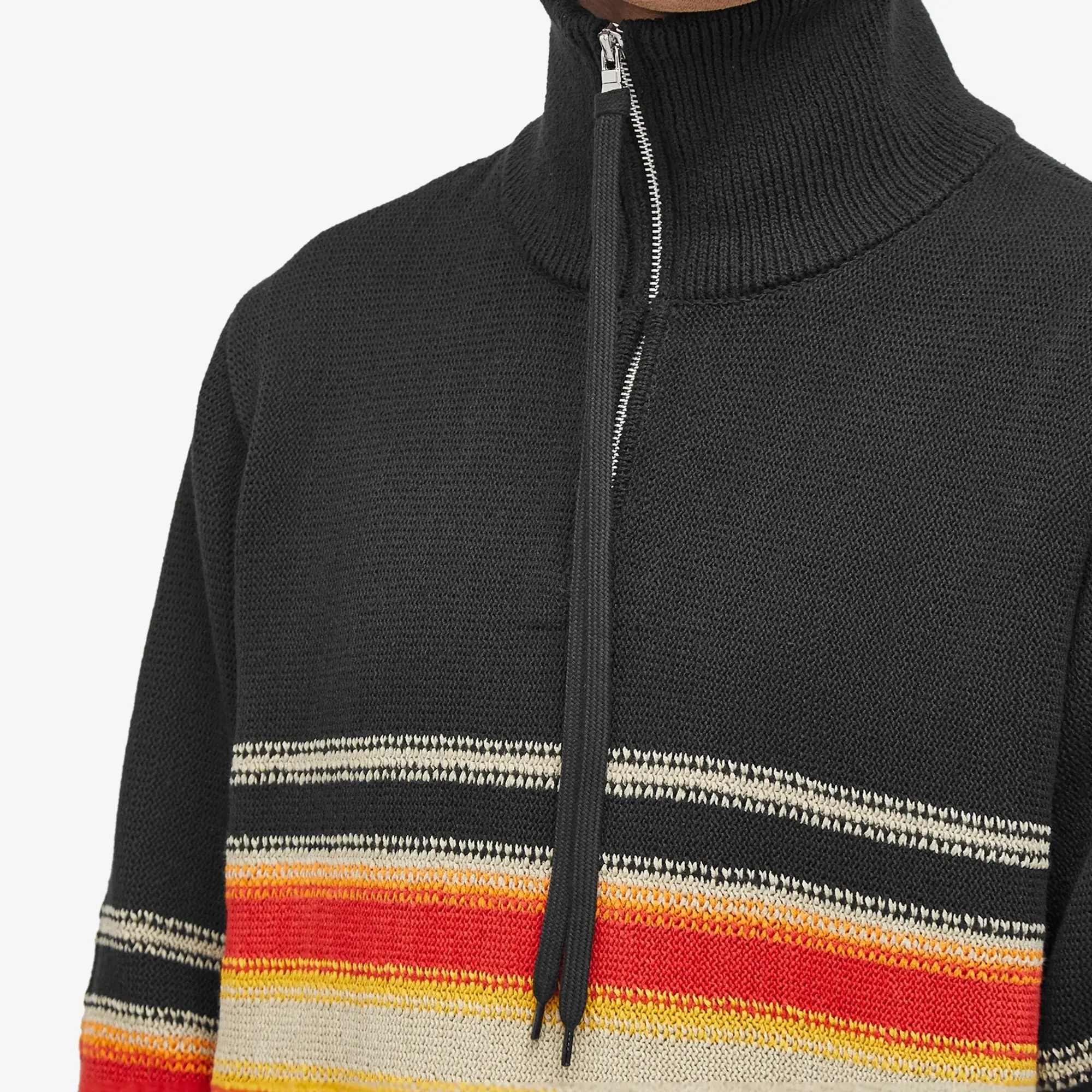 Craig Green Men's Tape Knit Polo Black/Brown Multi