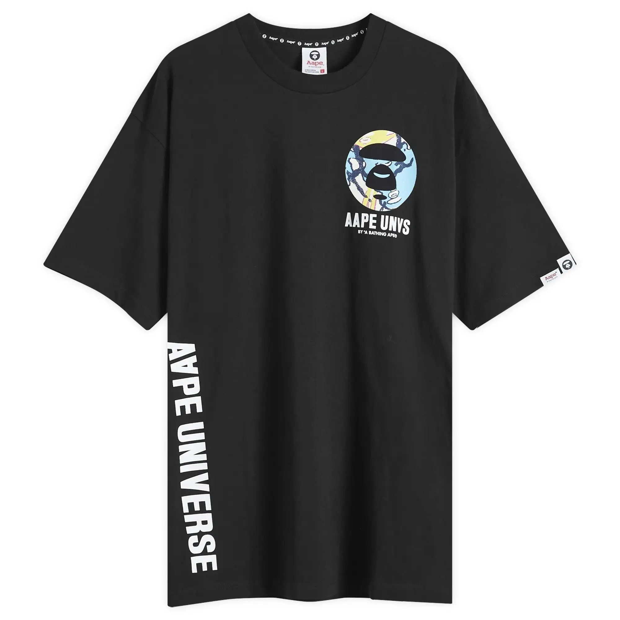 A Bathing Ape AAPE Graffiti Back Stamp T-Shirt Black