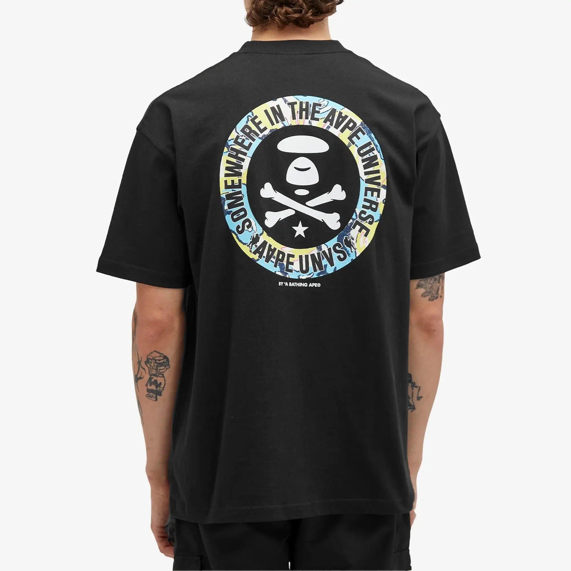 A Bathing Ape AAPE Graffiti Back Stamp T-Shirt Black