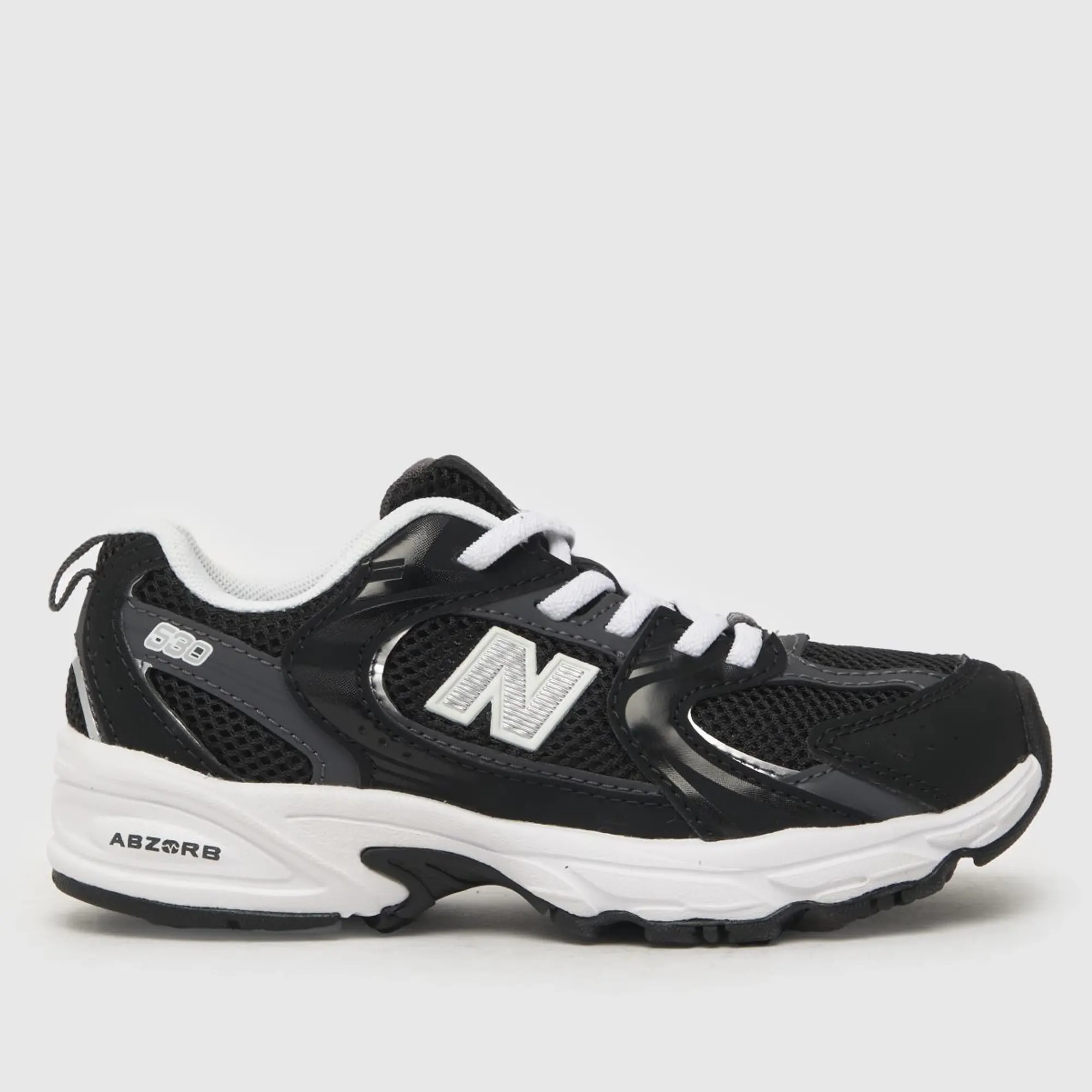 New Balance Kids' 530 Bungee in Black/Grey Synthetic