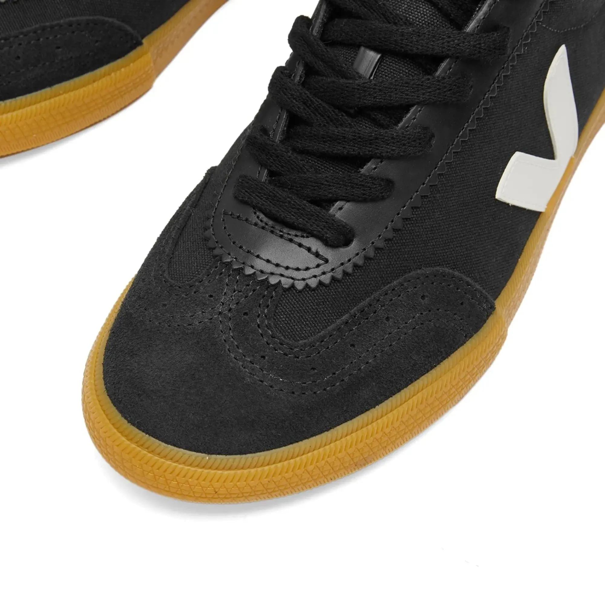 Veja Men's Volley Suede-Trimmed Cotton-Canvas Trainers