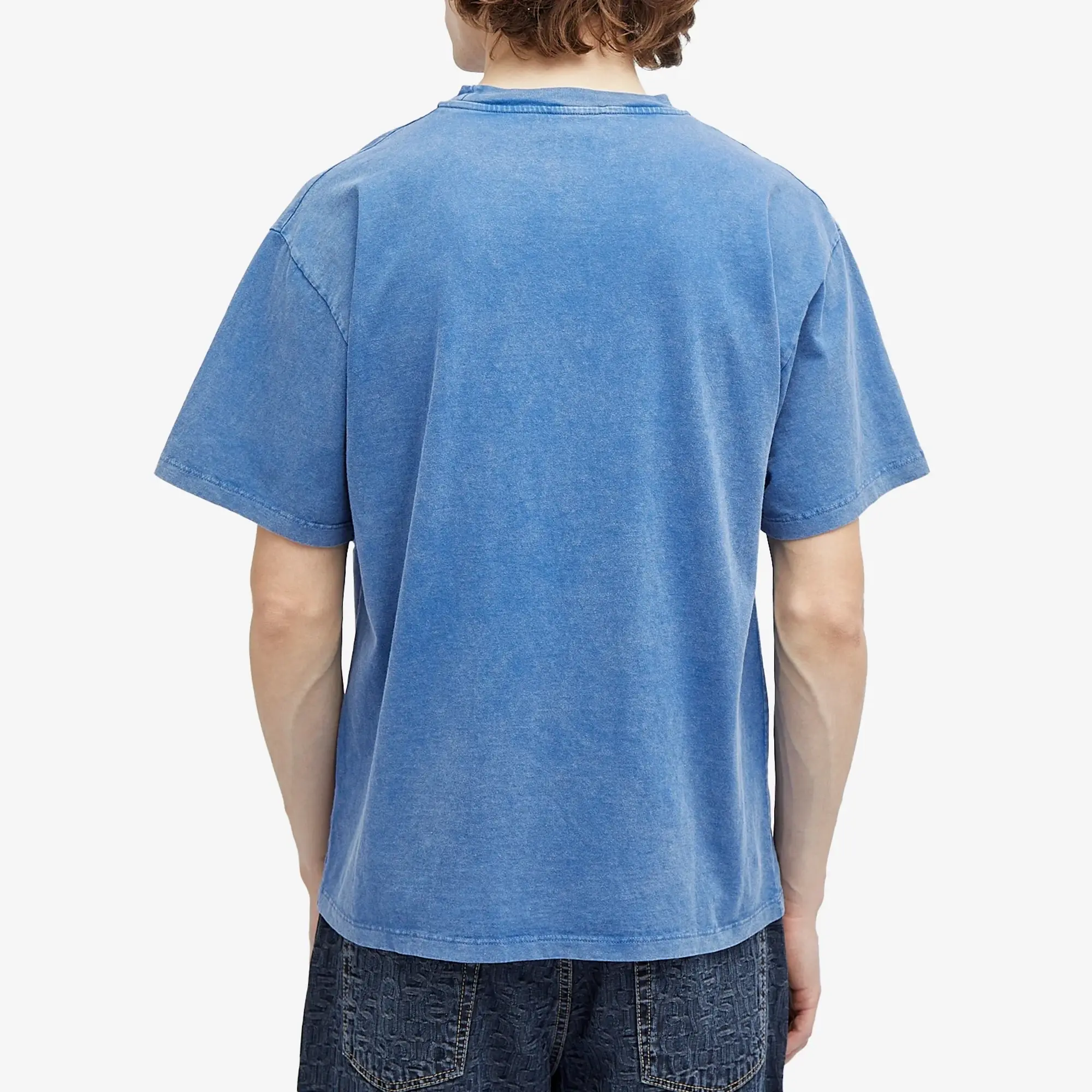 Aries Men's Aged Ancient Temple T-Shirt Blue
