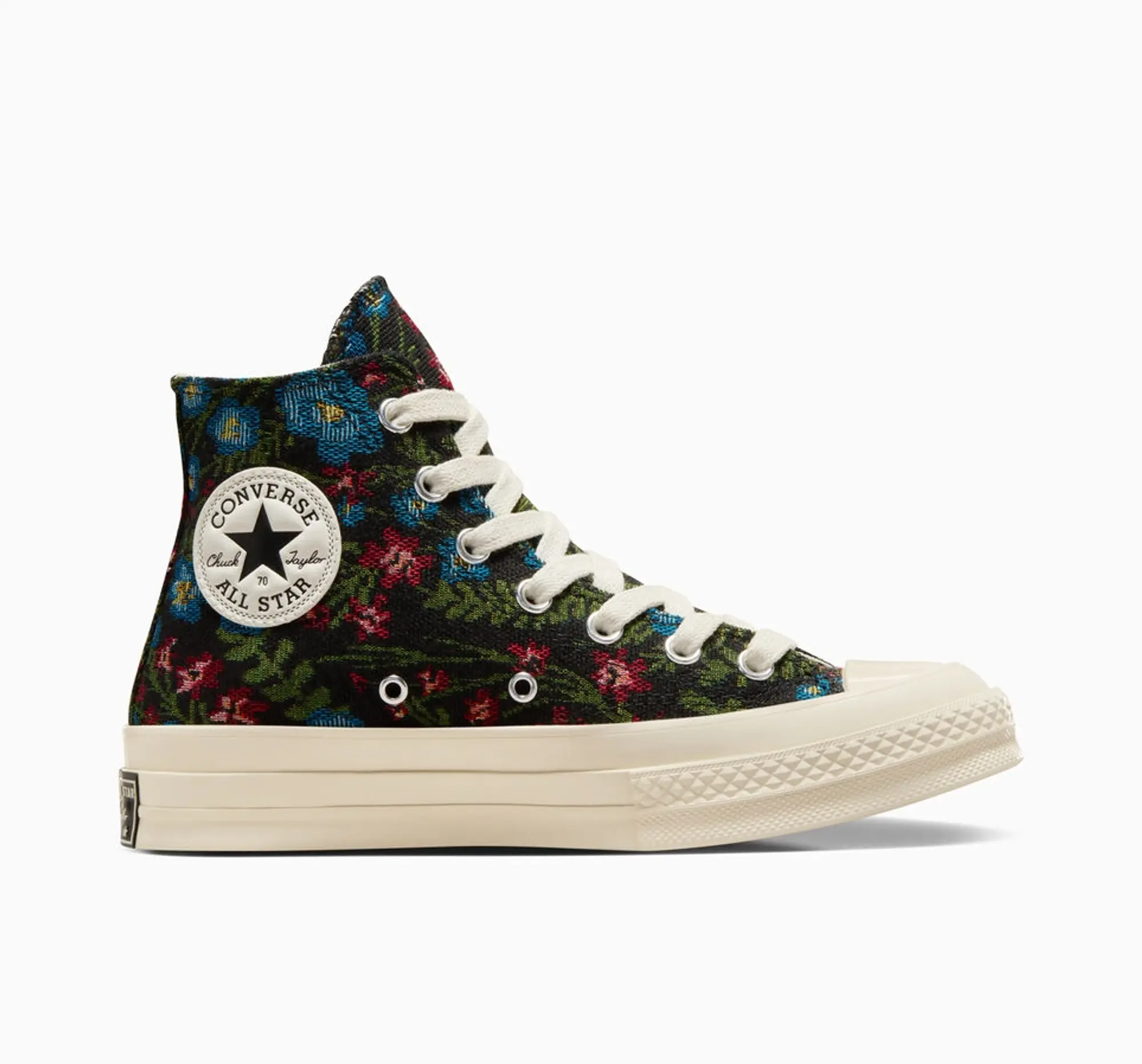 Black floral converse best sale