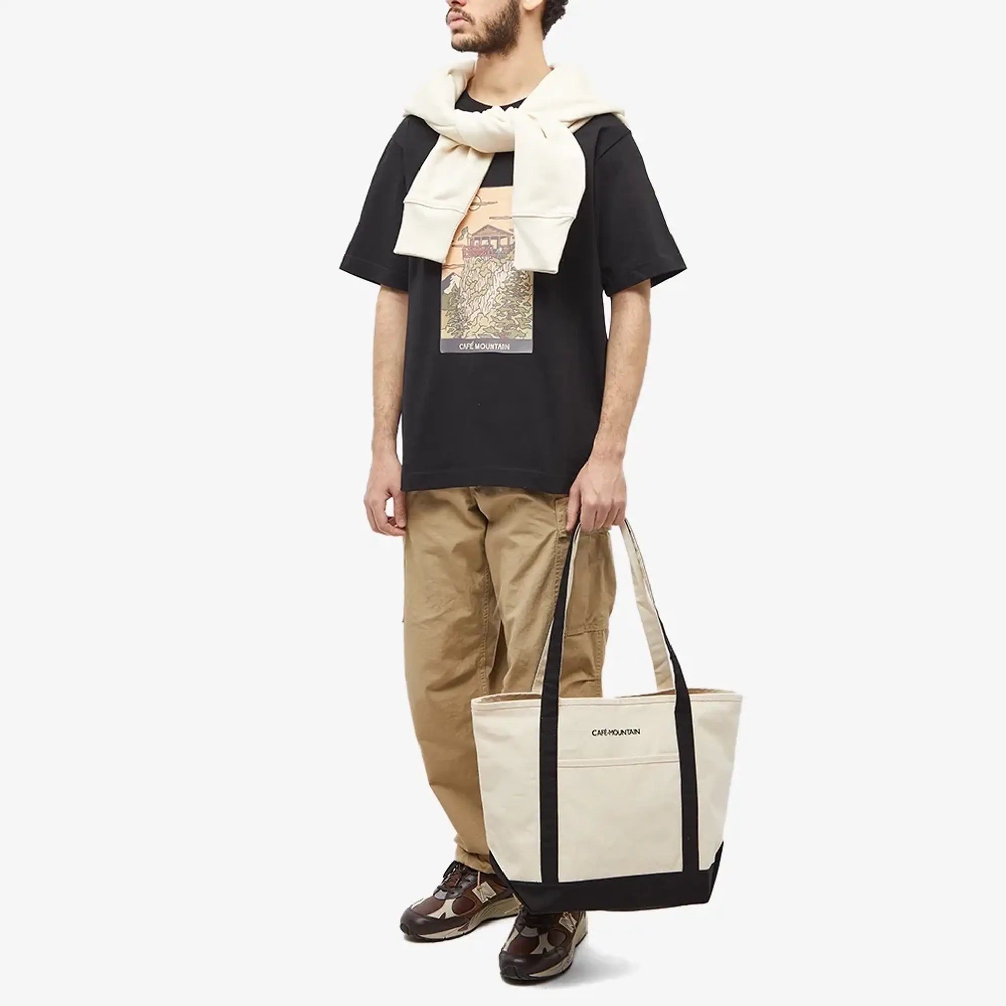 Café Mountain Men's 1960 Tote Bag Natural/Black