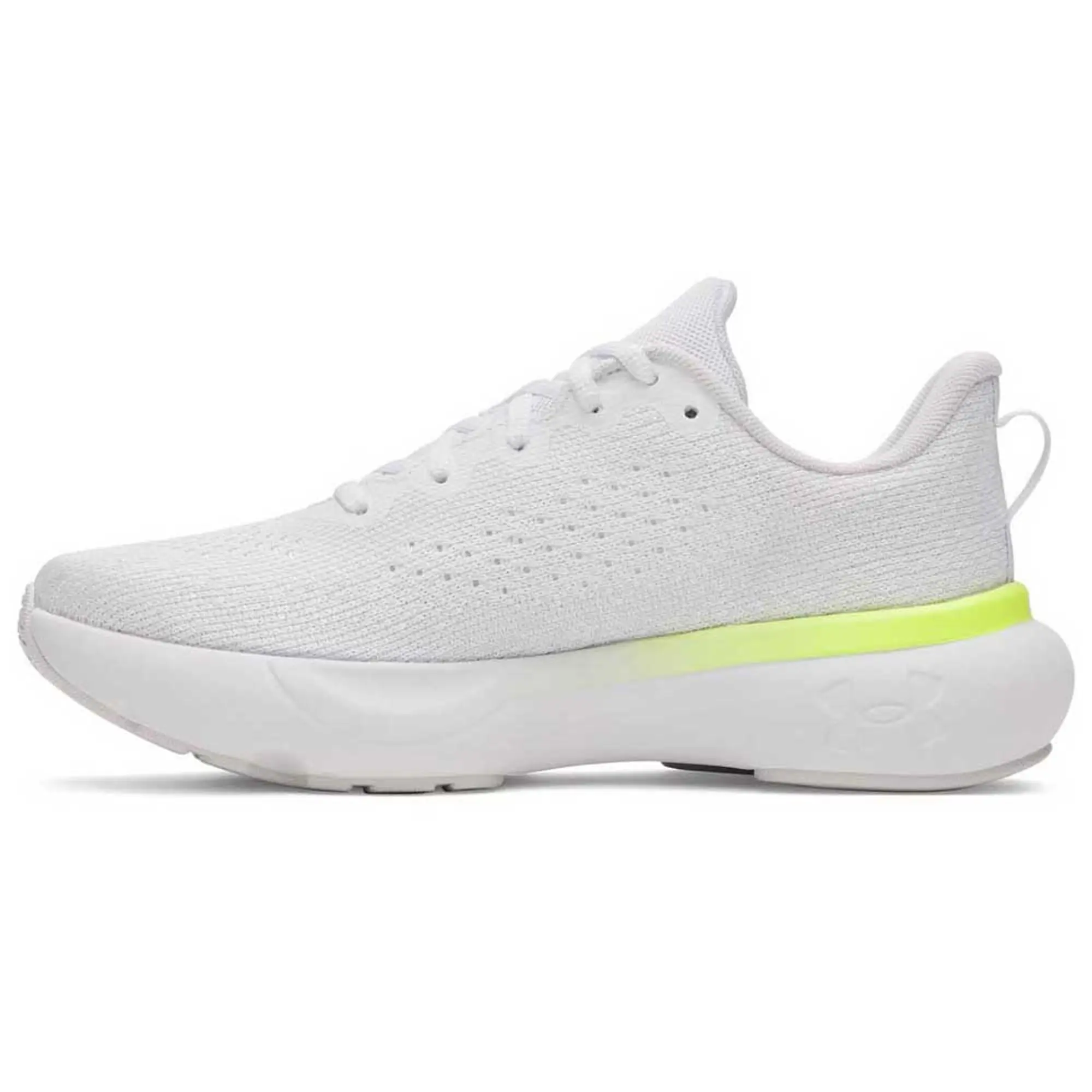 Women's  Under Armour  Infinite Running Shoes White / White / Metallic Silver 8