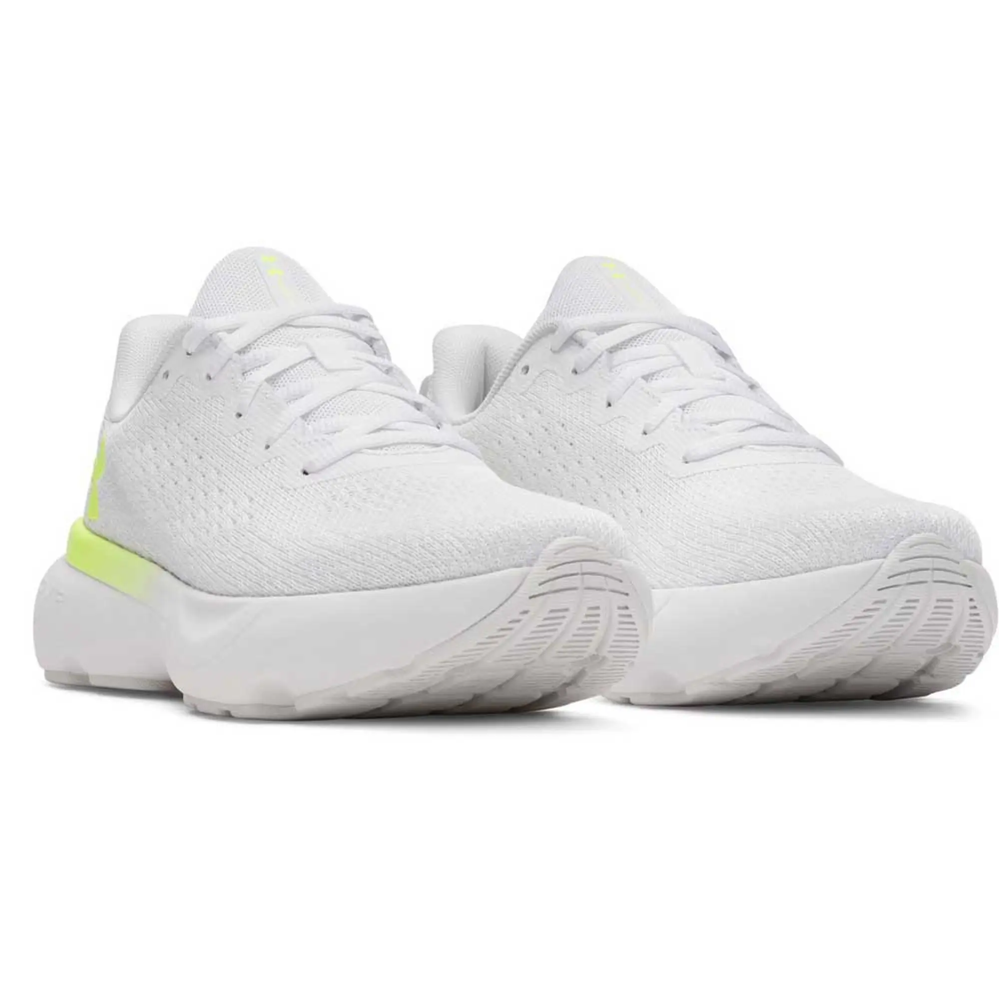 Women's  Under Armour  Infinite Running Shoes White / White / Metallic Silver 8