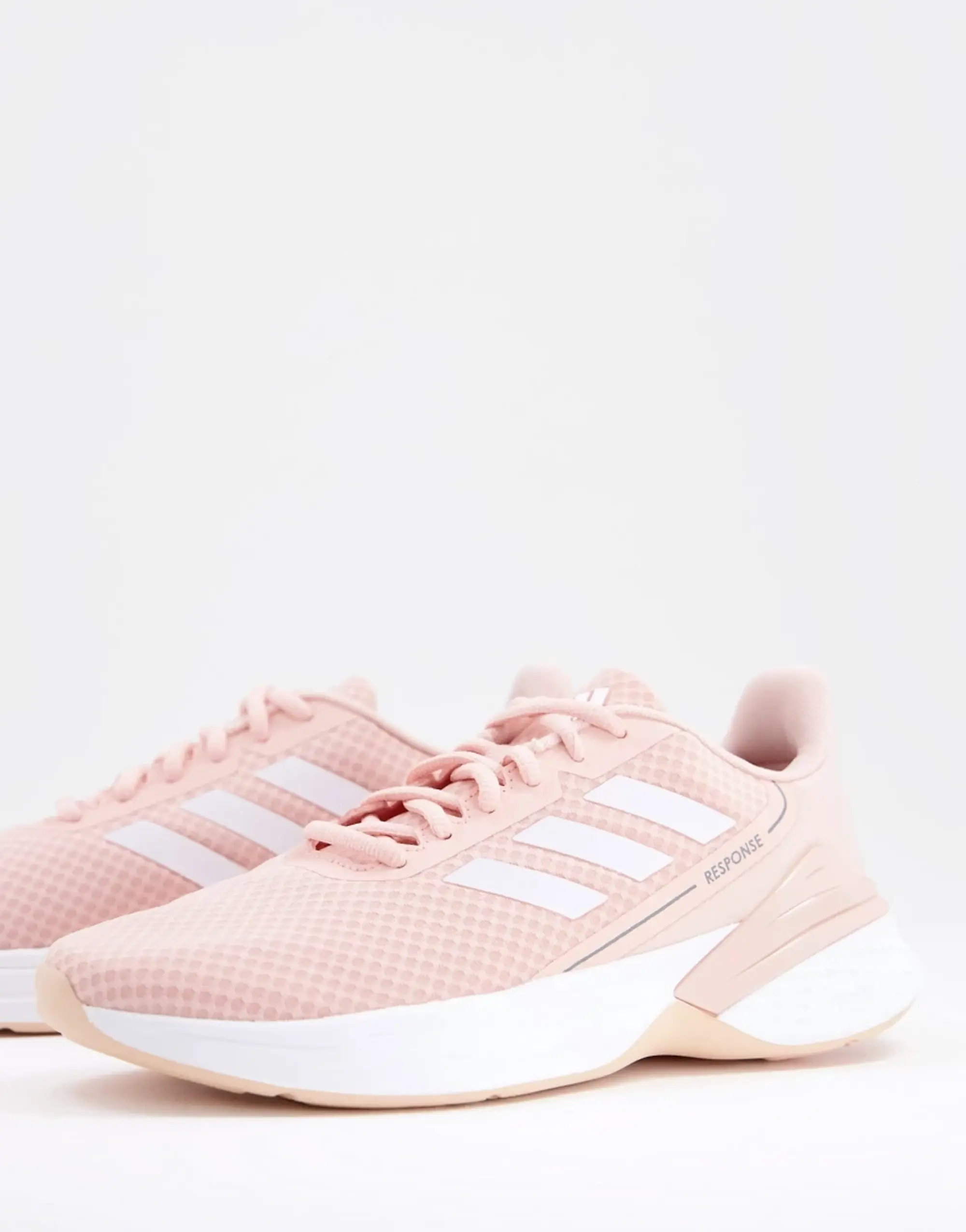 Adidas Running Response Trainers In White And Blue-Pink