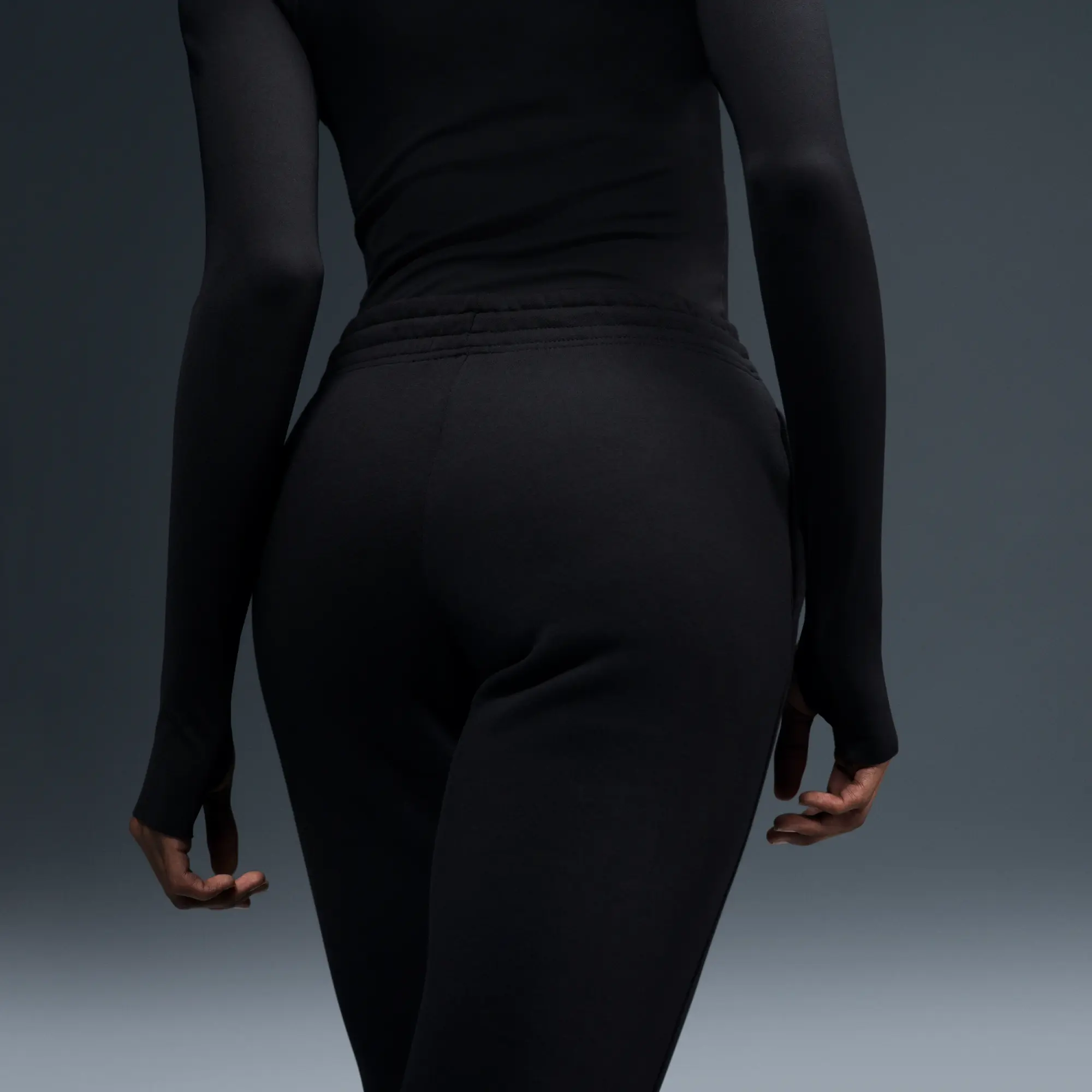 Nike Phoenix Fleece Flare Joggers - Black