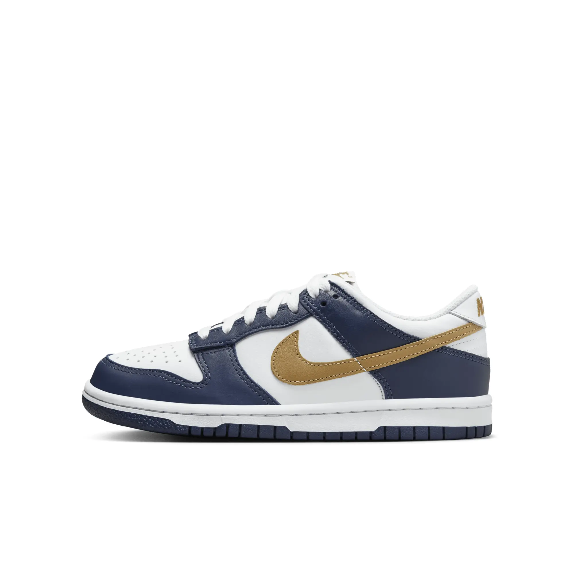 Nike navy & white dunk low Boys Youth trainers