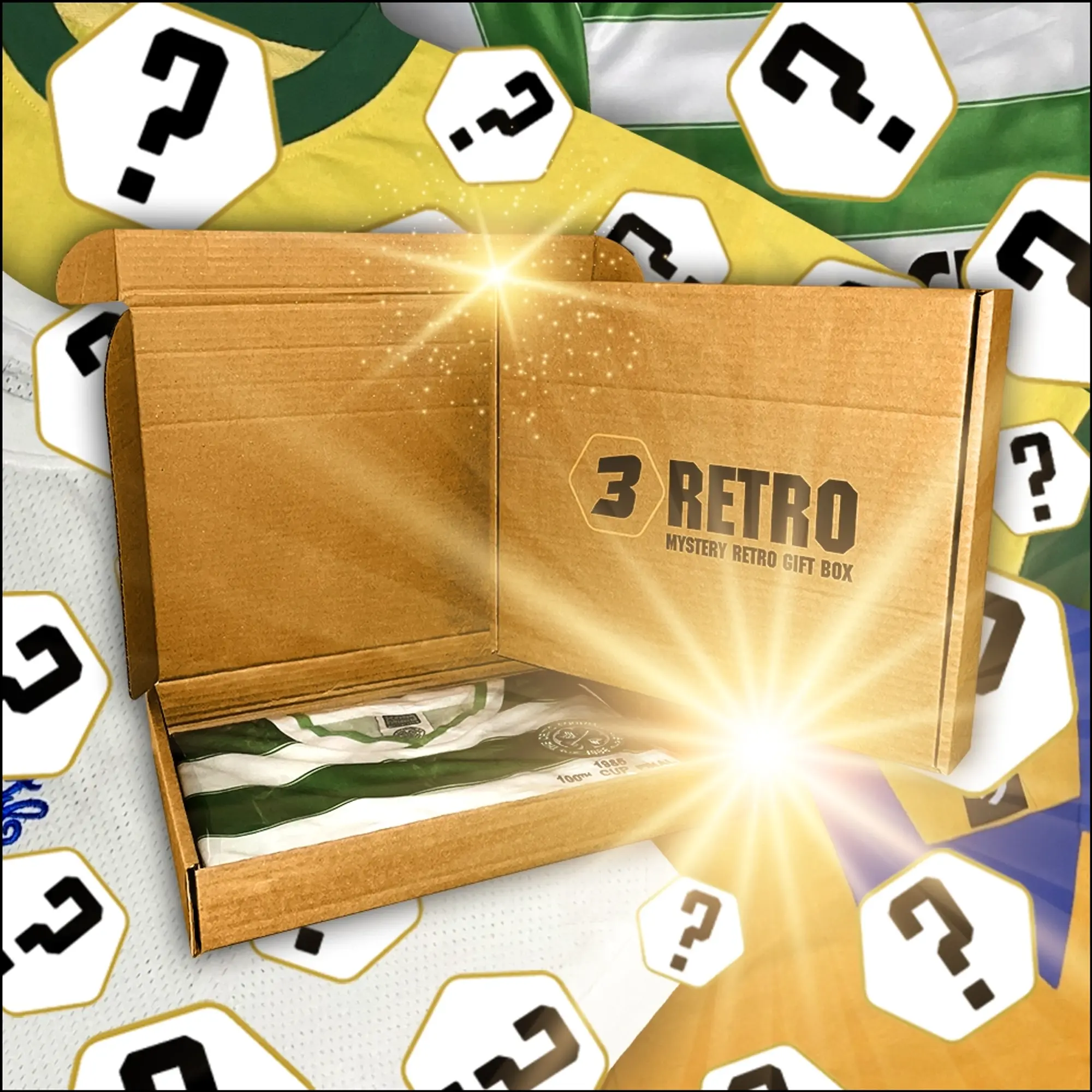 Score Draw Mystery Retro Football Shirt Gift Box