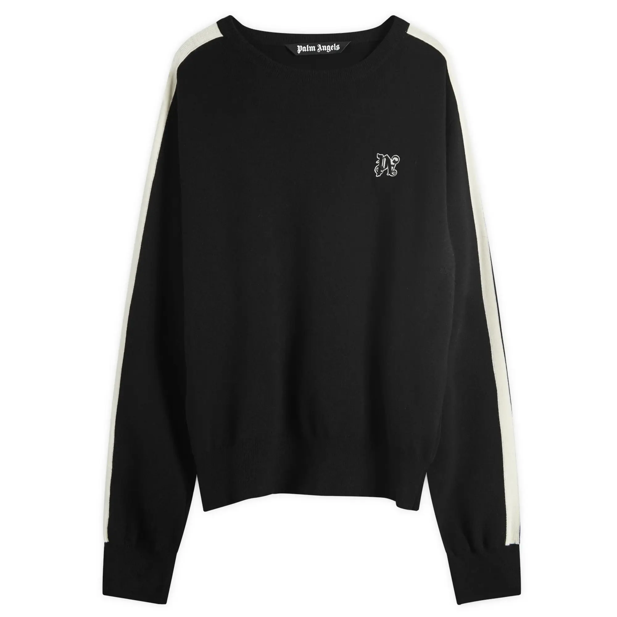 Palm Angels Men's Monogram Track Sweater Black