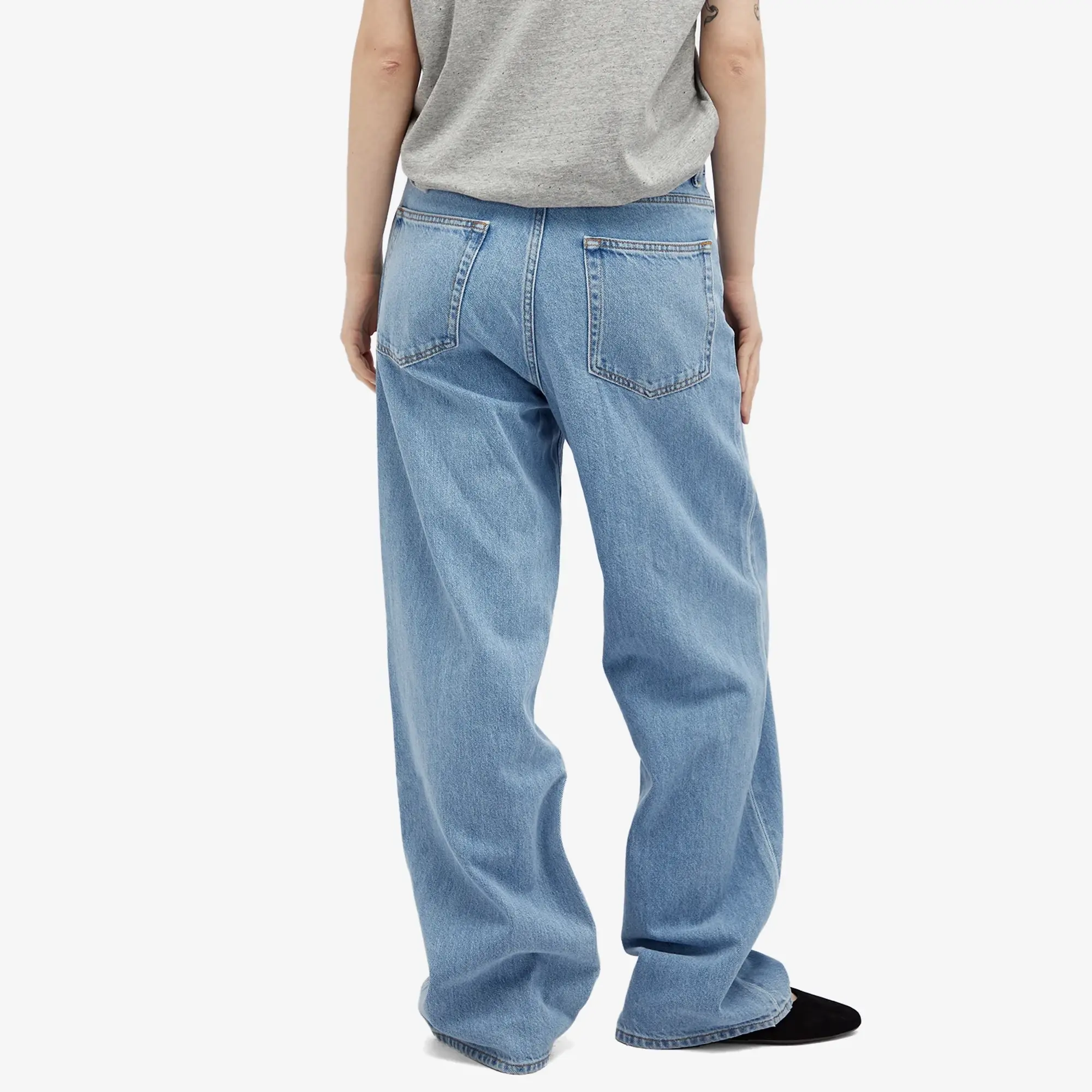 Róhe Women's Low waist wide leg denim Denim Blue