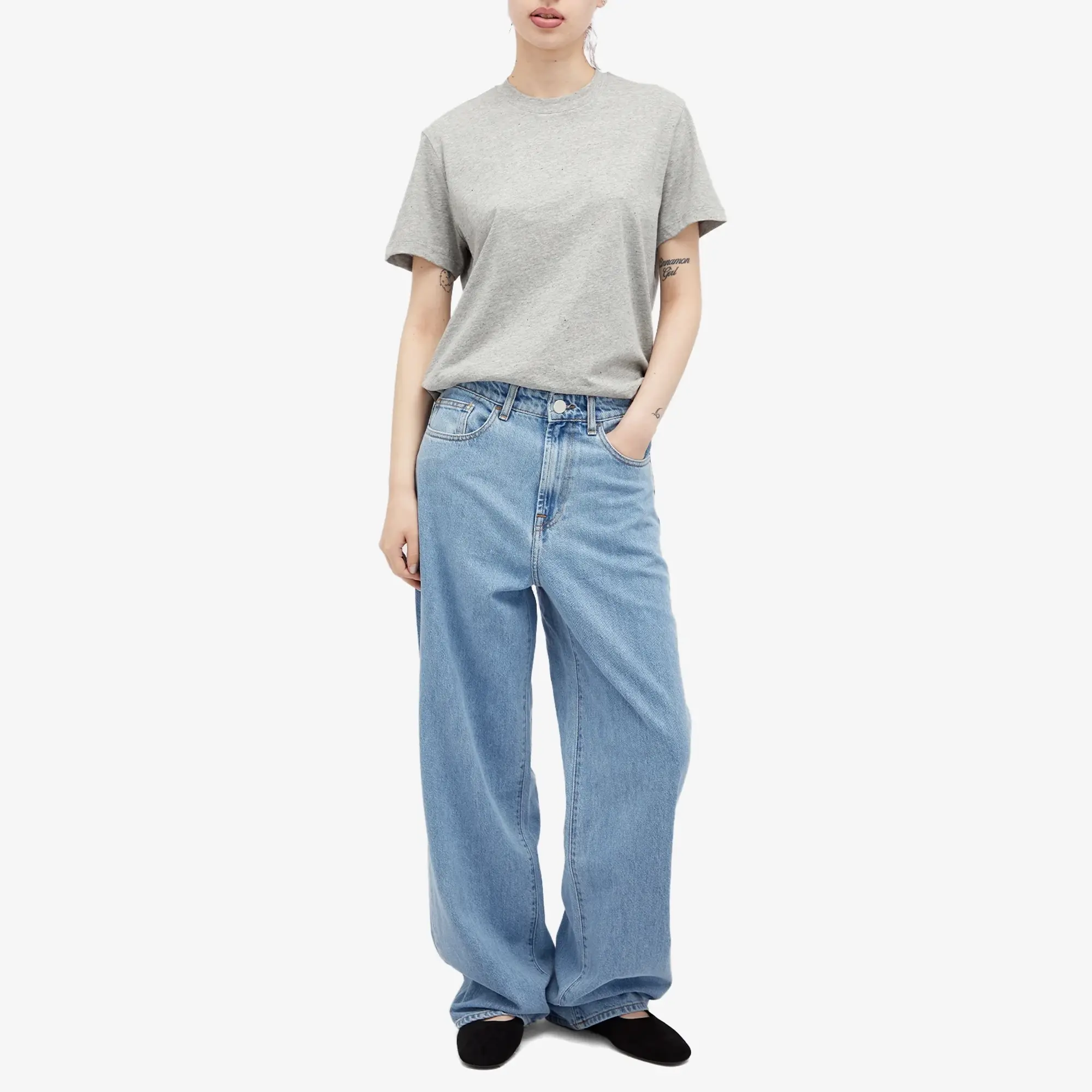 Róhe Women's Low waist wide leg denim Denim Blue