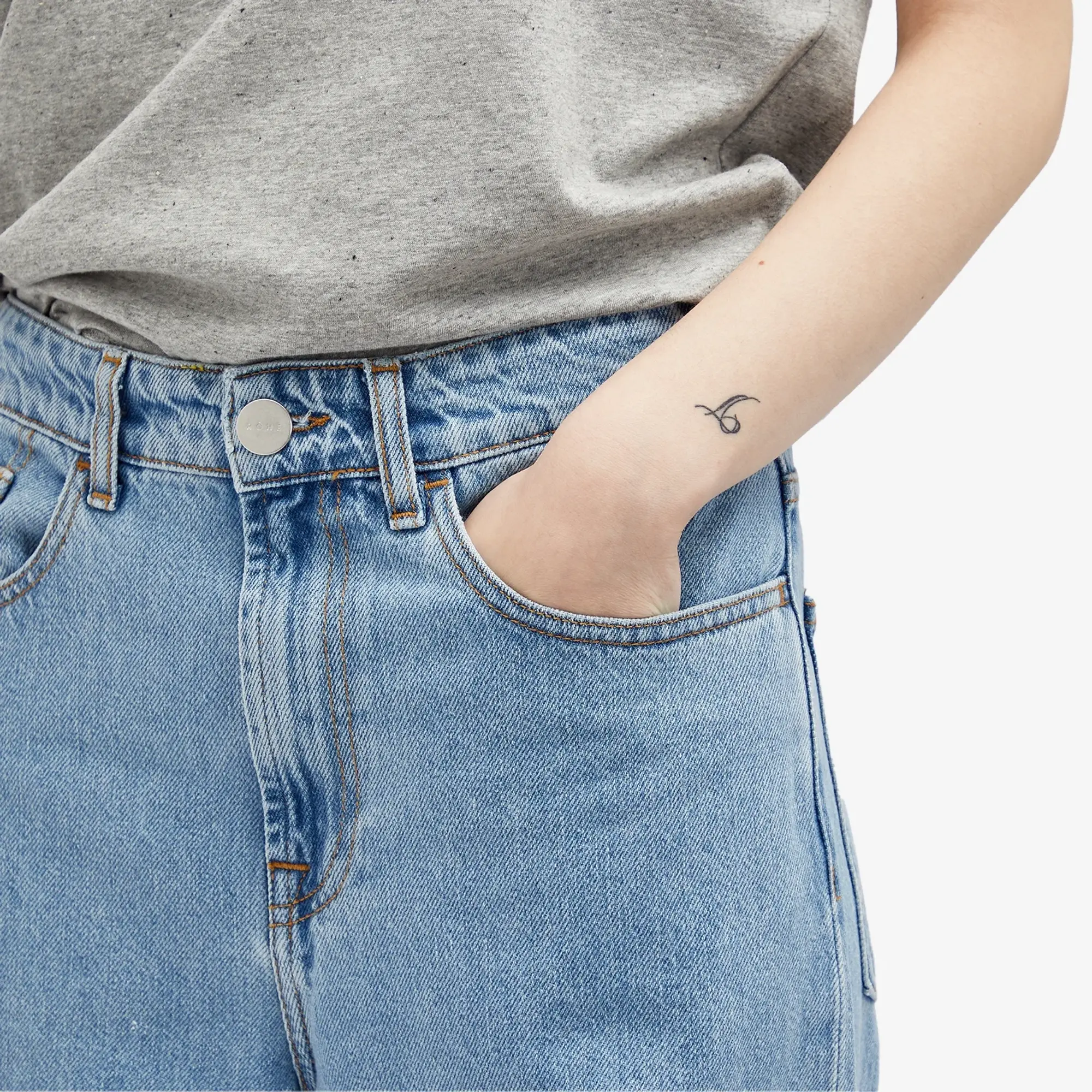 Róhe Women's Low waist wide leg denim Denim Blue