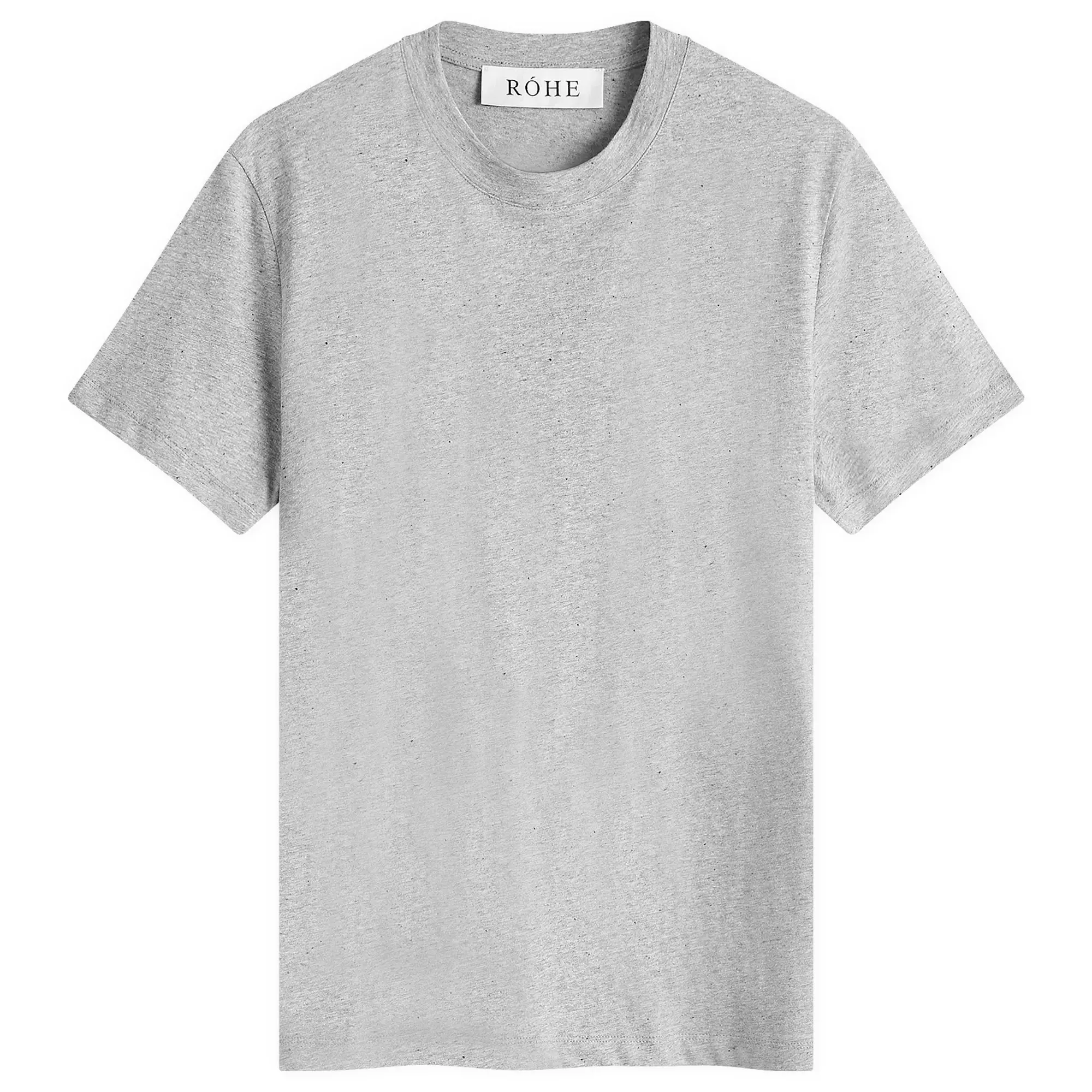 Róhe Women's Slub melange cotton t-shirt Light Grey Melange