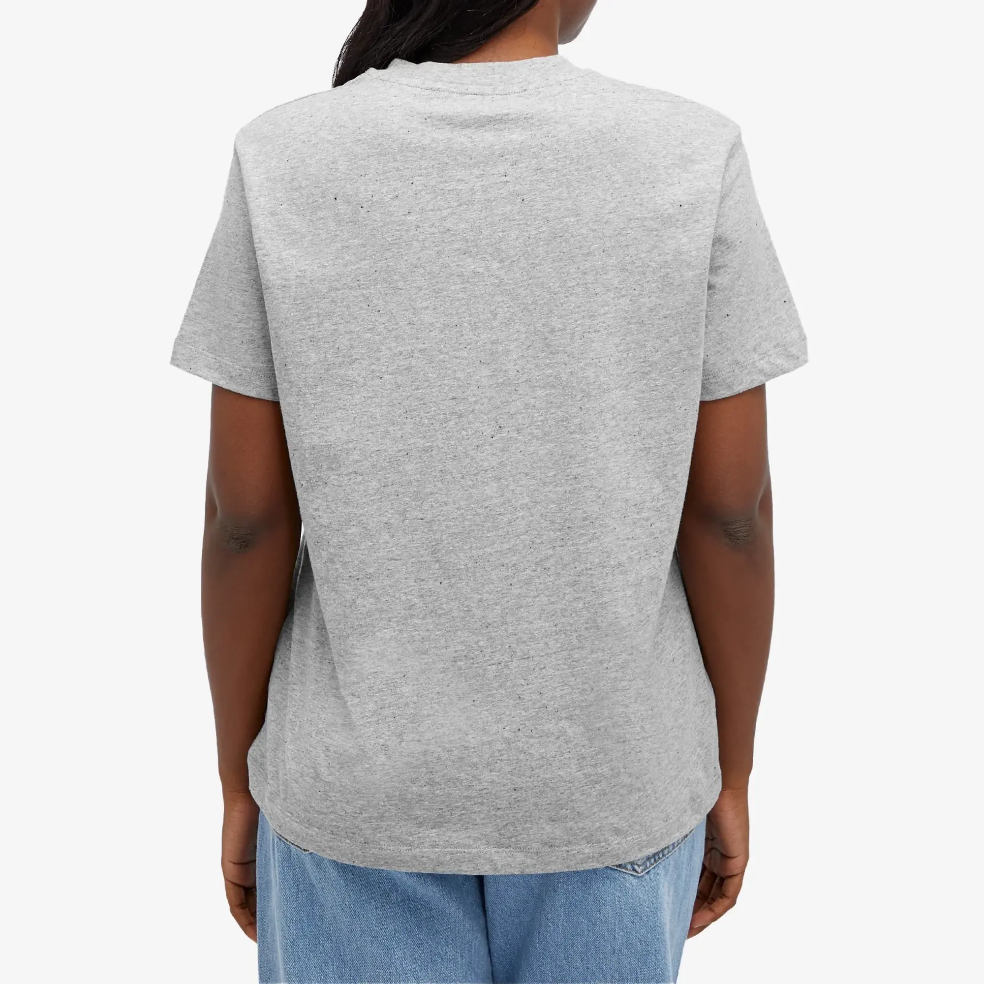 Róhe Women's Slub melange cotton t-shirt Light Grey Melange