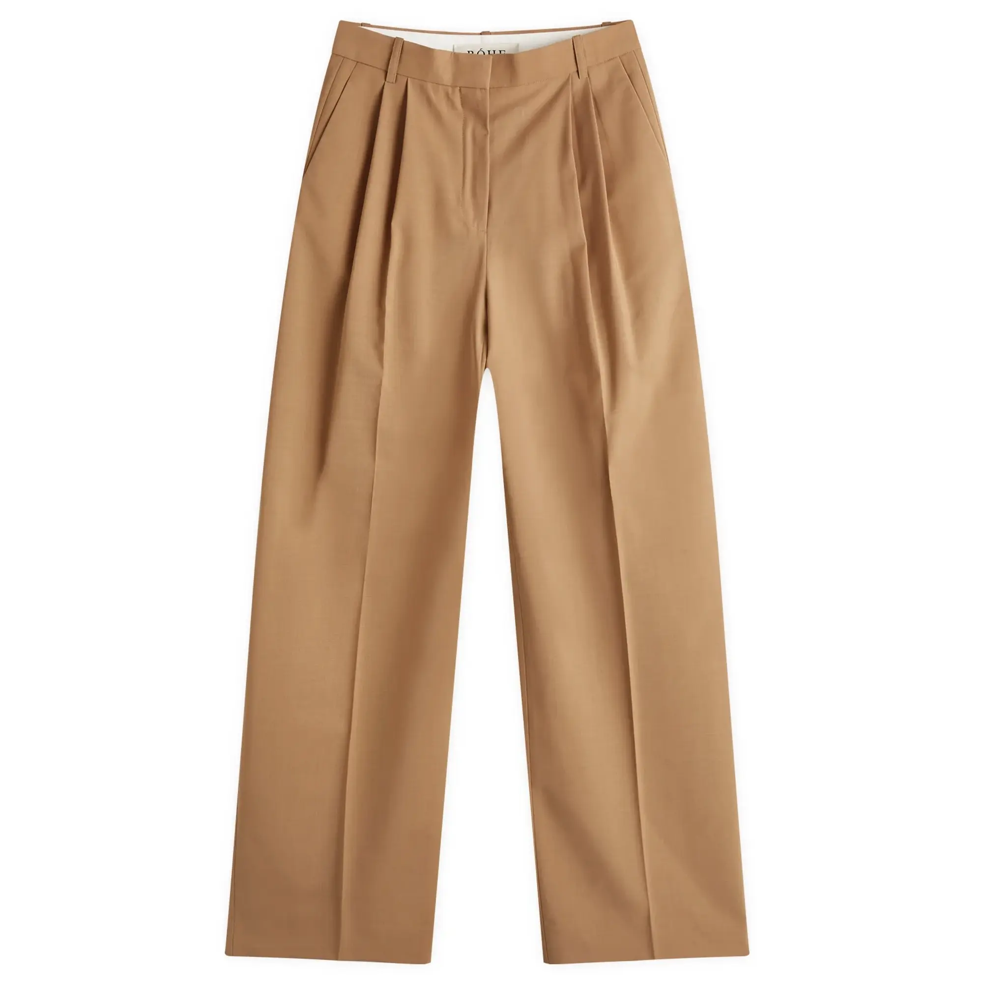 Róhe Women's Wide leg pleated trousers Fawn