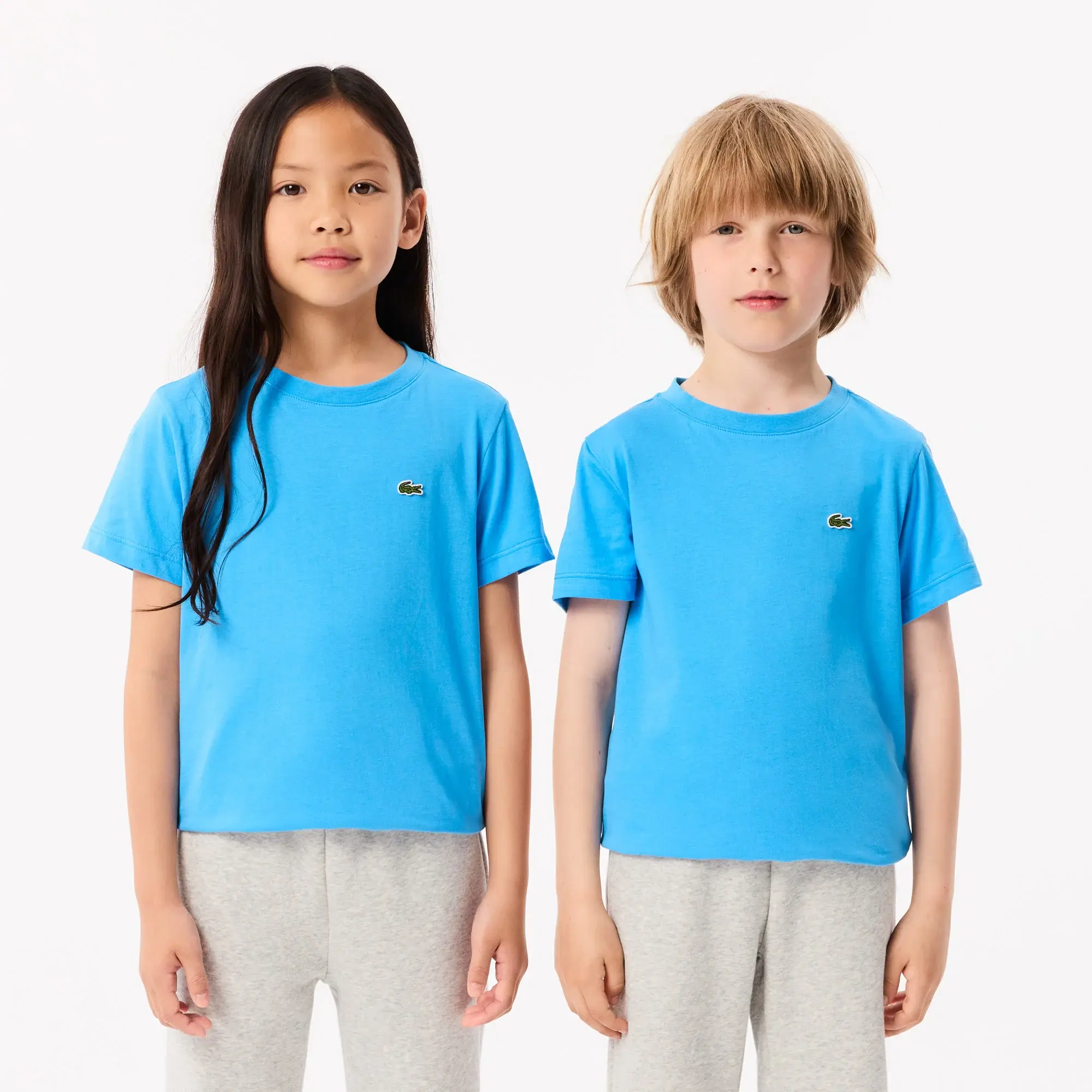 Lacoste Plain Cotton Jersey T-shirt - Blue