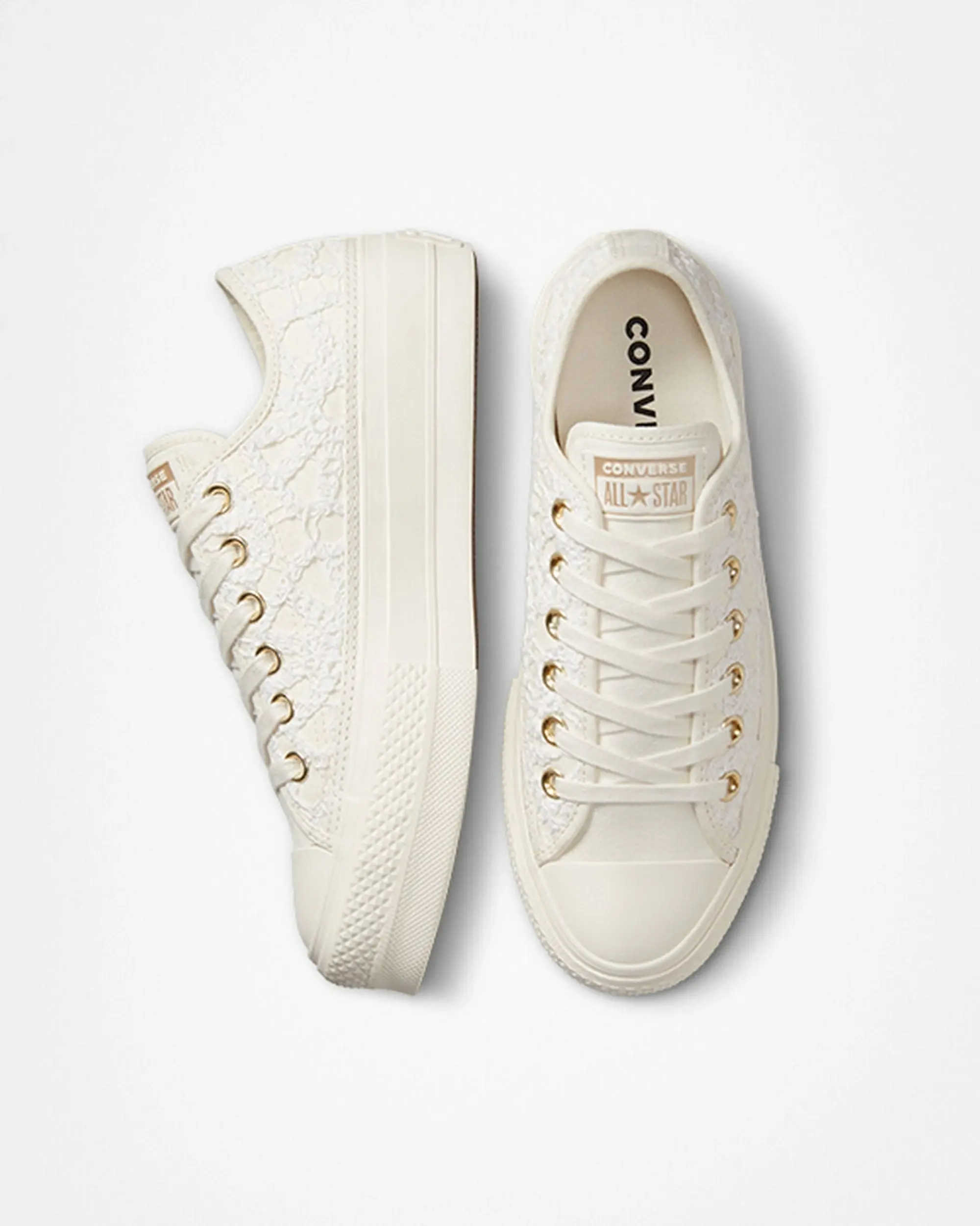 Converse Chuck Taylor All Star Lift Platform Daisy Cord - White