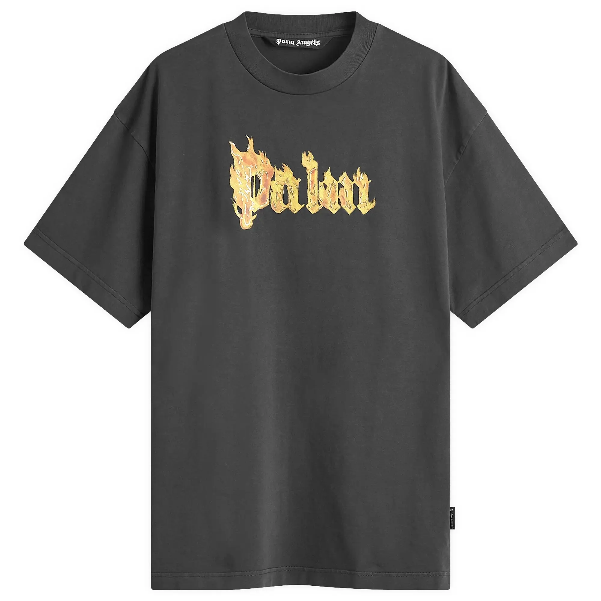 Palm Angels Men's Burning Logo T-Shirt Black