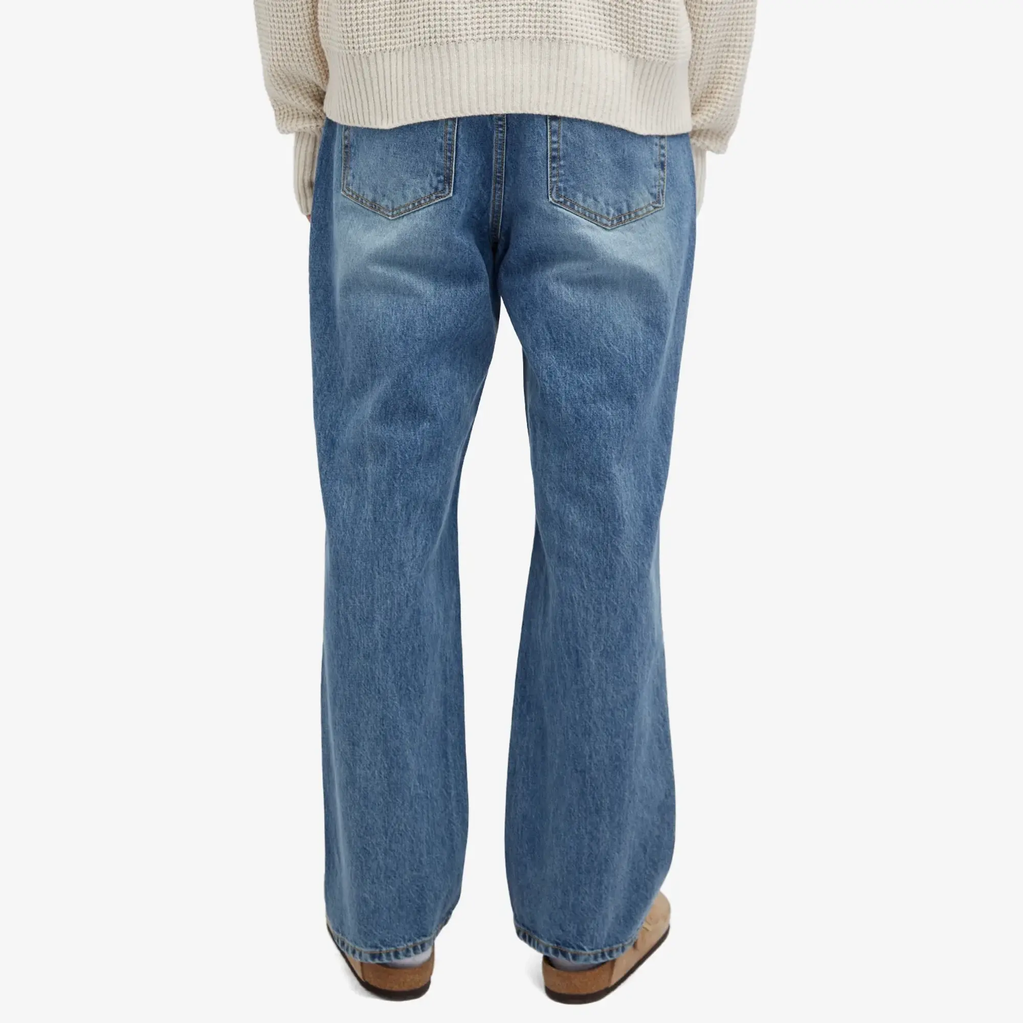FrizmWORKS Men's OG Wide Denim Pants Light Blue