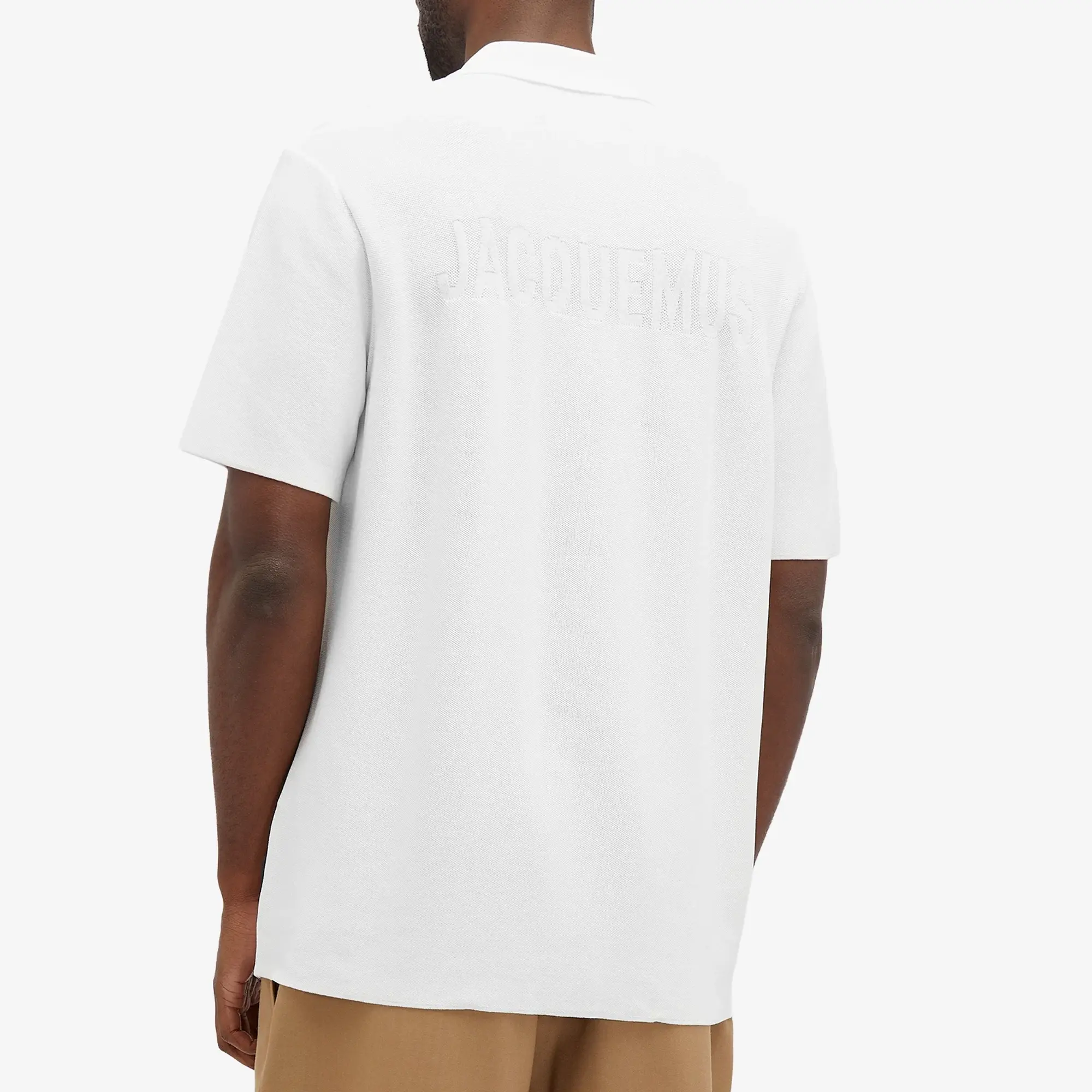 Jacquemus Men's Maille Knit Polo Off White